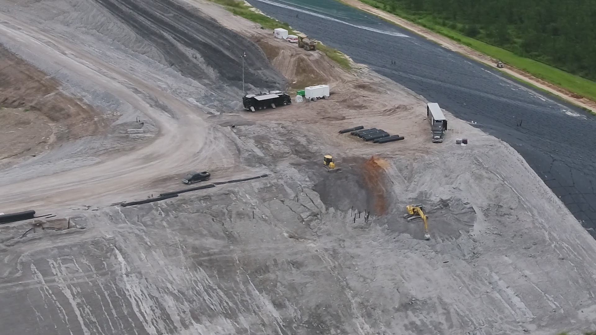 Drone video of the landfill where the FBI will be searching for evidence in the case of Joleen Cummings, missing mother out of Nassau County.
