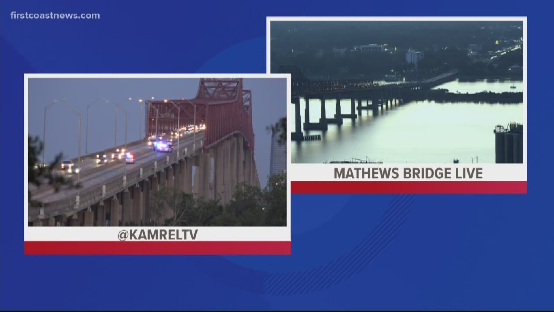 Lanes on the Mathews Bridge heading into downtown have reopened after an early morning crash with injuries.