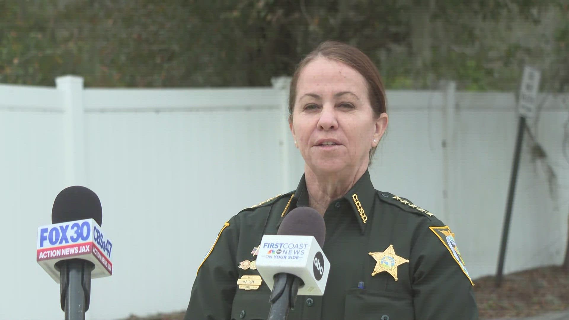 Clay County Sheriff Michelle Cook says three deputies were involved in the shooting, as a chase ensued on the woman, ending at a cemetery at 3601 Old Jennings Rd.