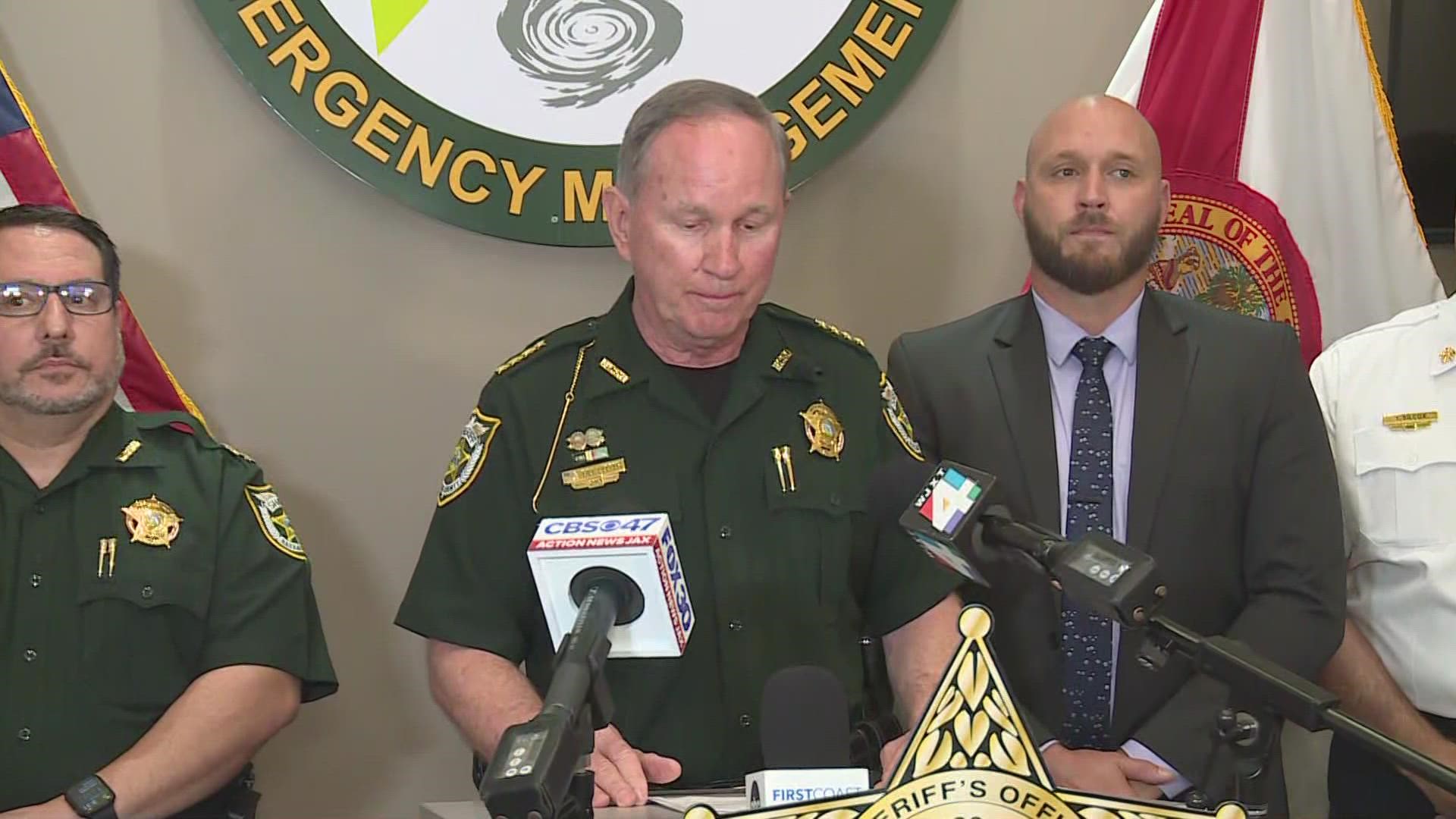 Sheriff Bill Leeper and Nassau County emergency officials talked about their preparations Wednesday afternoon for Tropical Storm Nicole.