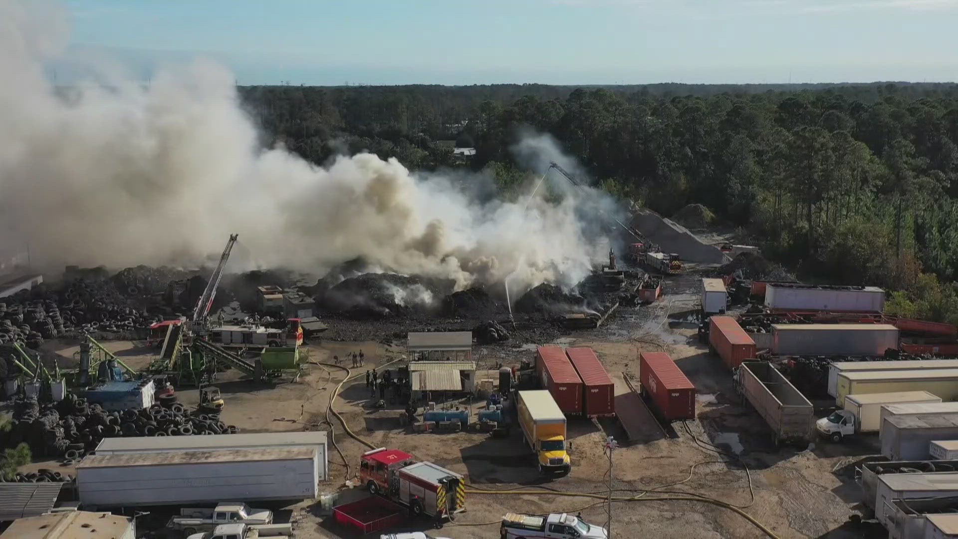 Jacksonville Fire and Rescue Department Chief Keith Powers said they expect to have most of the fire out by Wednesday night.