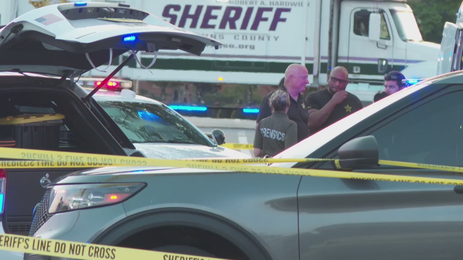 The sheriff's office said four deputies shot and killed an armed suspect who was drinking, made suicidal threats and was "uncooperative" before ramming a patrol car.