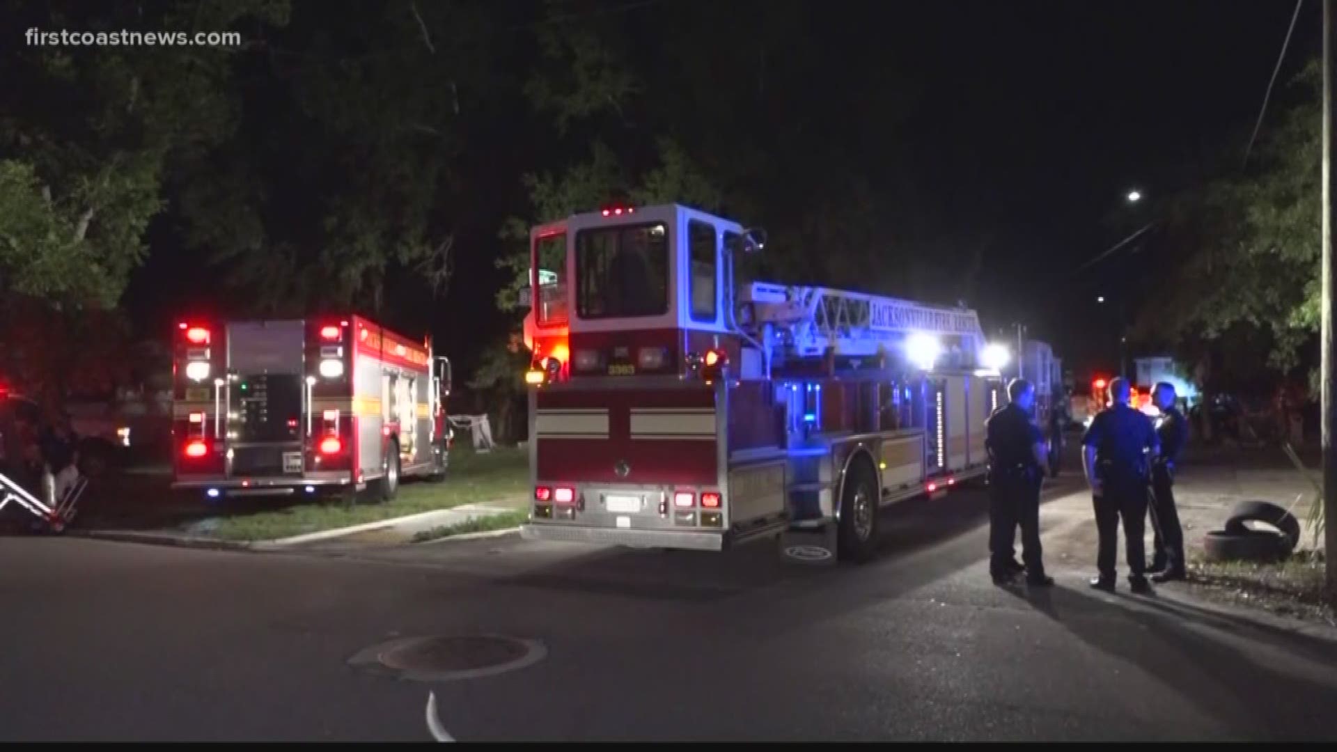 The fire happened in the 3800 block of Laurie Street before 5 a.m., according to the Jacksonville Fire and Rescue Department.