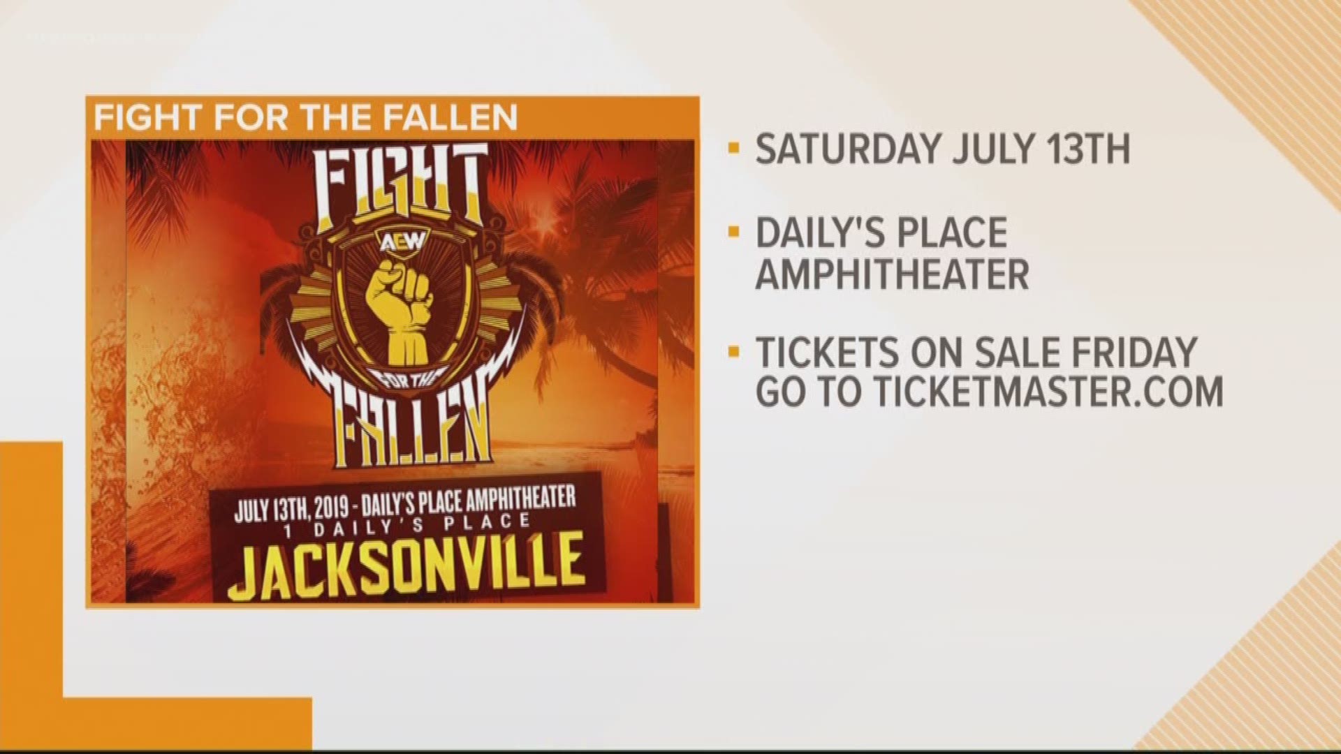 The event, properly titled "Fight for the Fallen," is going to be held at the Daily's Place Saturday, July 13, just feet from where the company held its inaugural event back in January 2019.