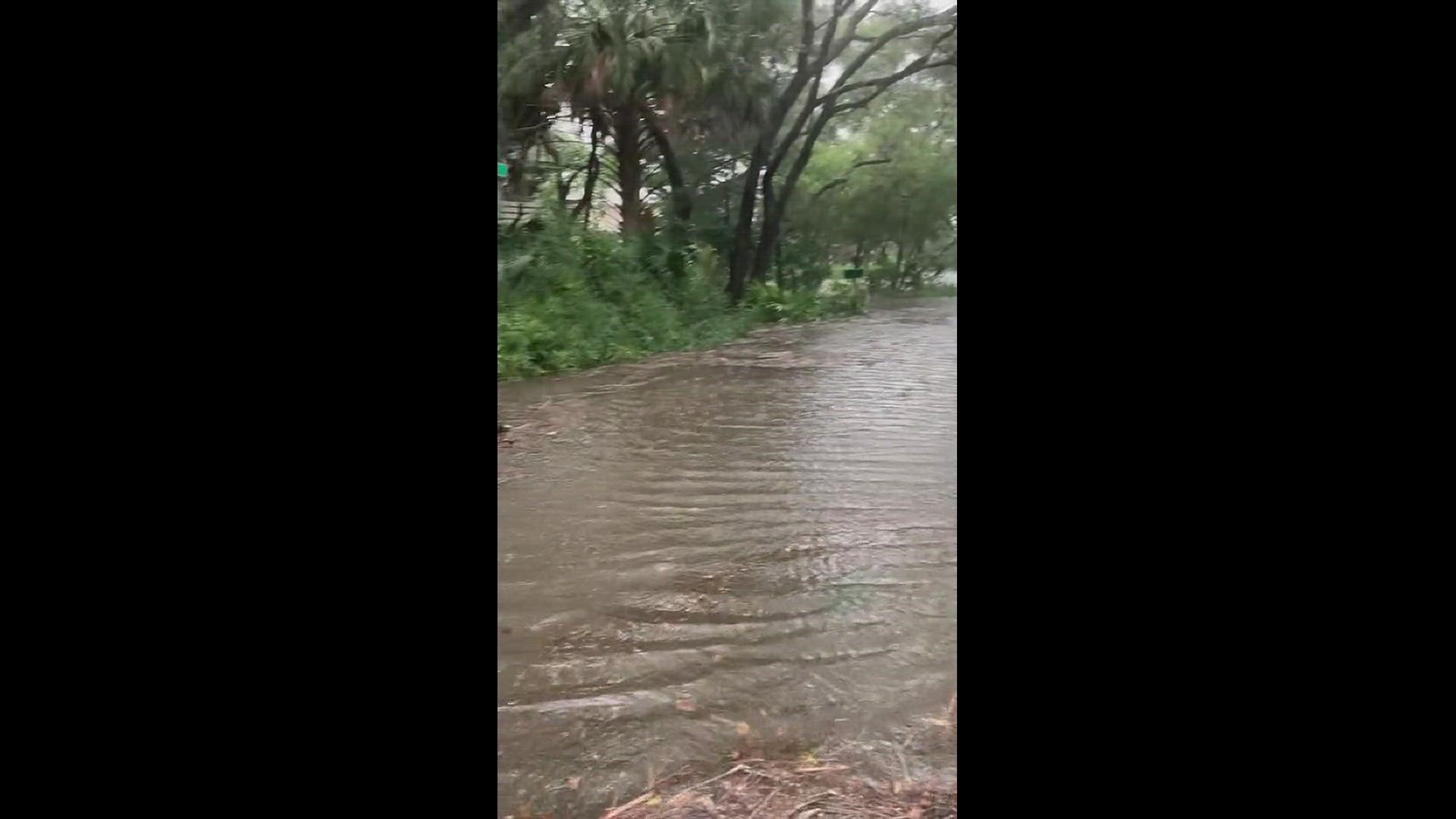 Flooding in the Fullerwood neighborhood in St. Augustine during Hurricane Ian.