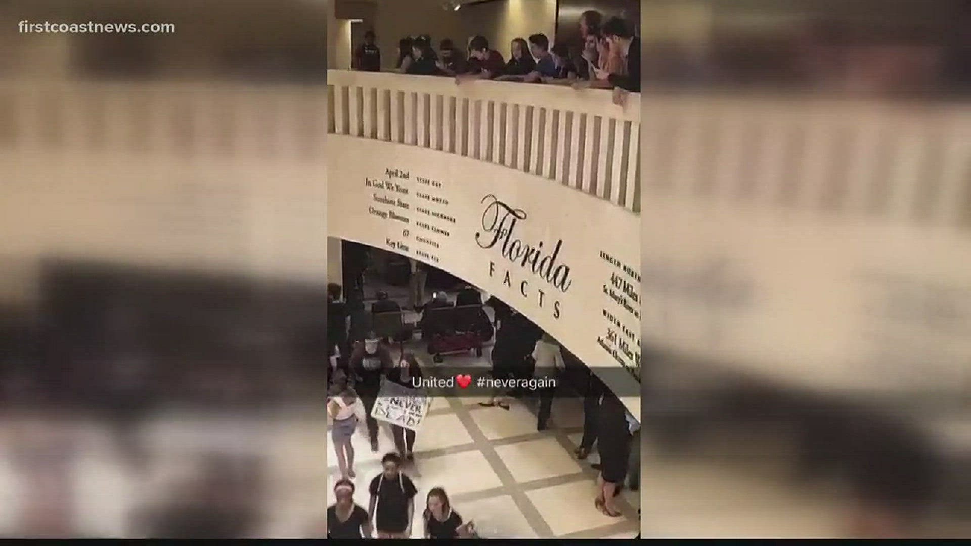 Students marched in Tallahassee, recorded the protests and posted them to Snapchat.