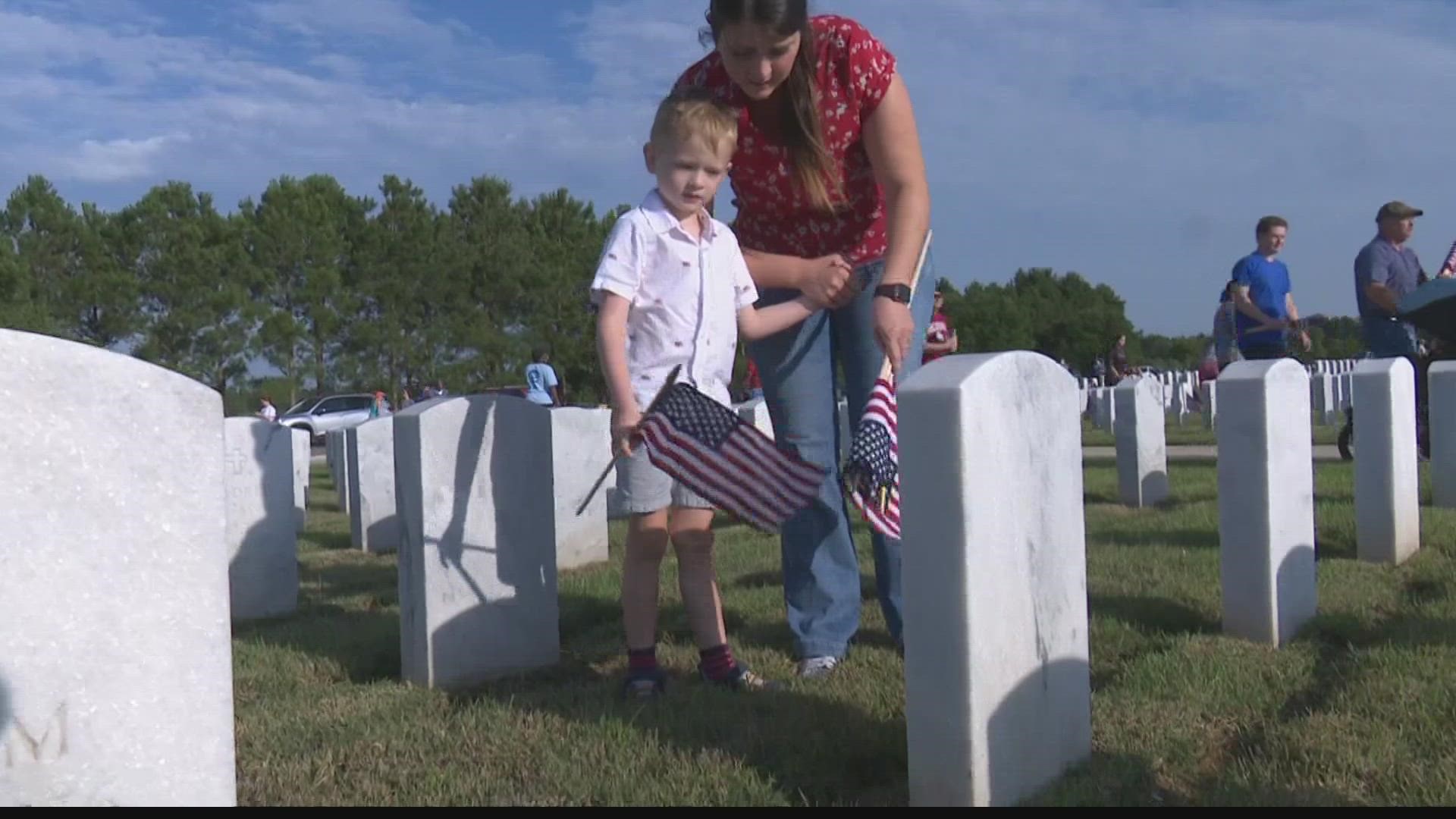Volunteers at Jacksonville National Cemetery spent the morning making sure service members buried there will be taken care of this Memorial Day.