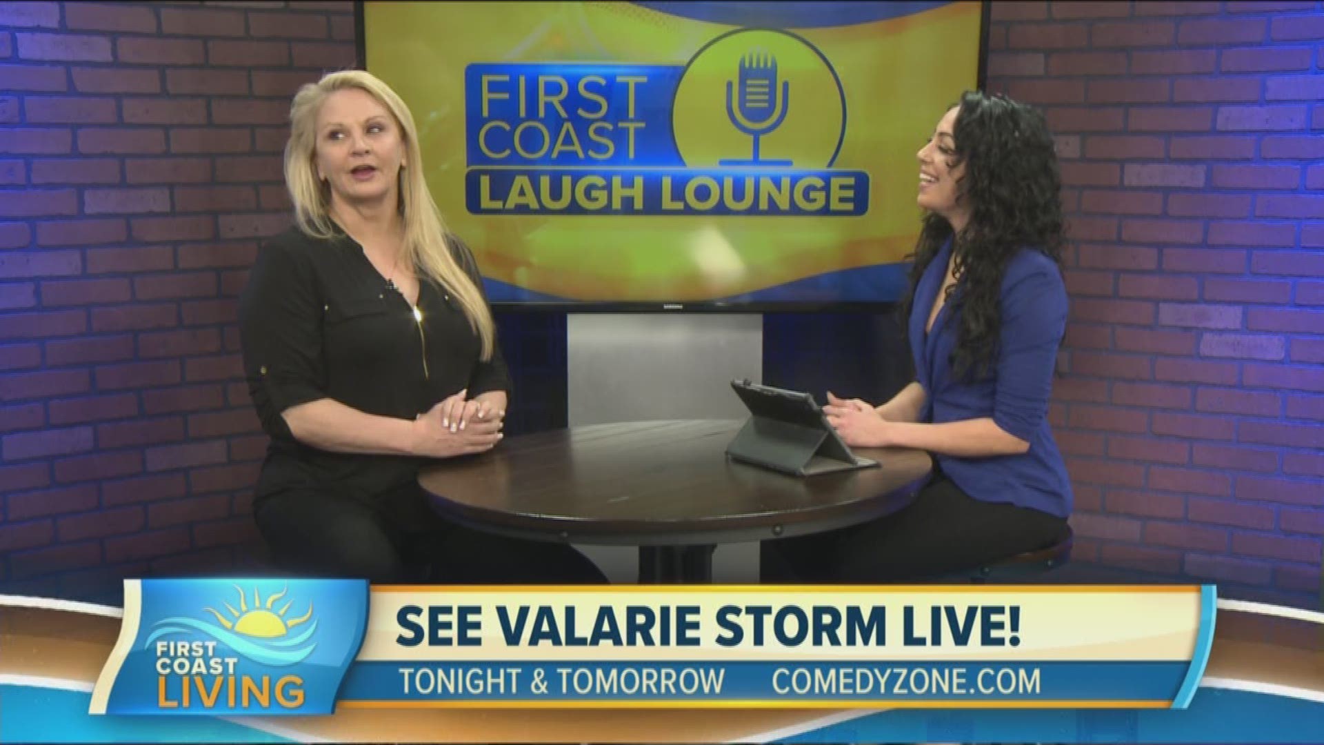 Comedian Valerie Storms stops by the First Coast Living Laugh Lounge before her show at the Comedy Zone in Jacksonville!