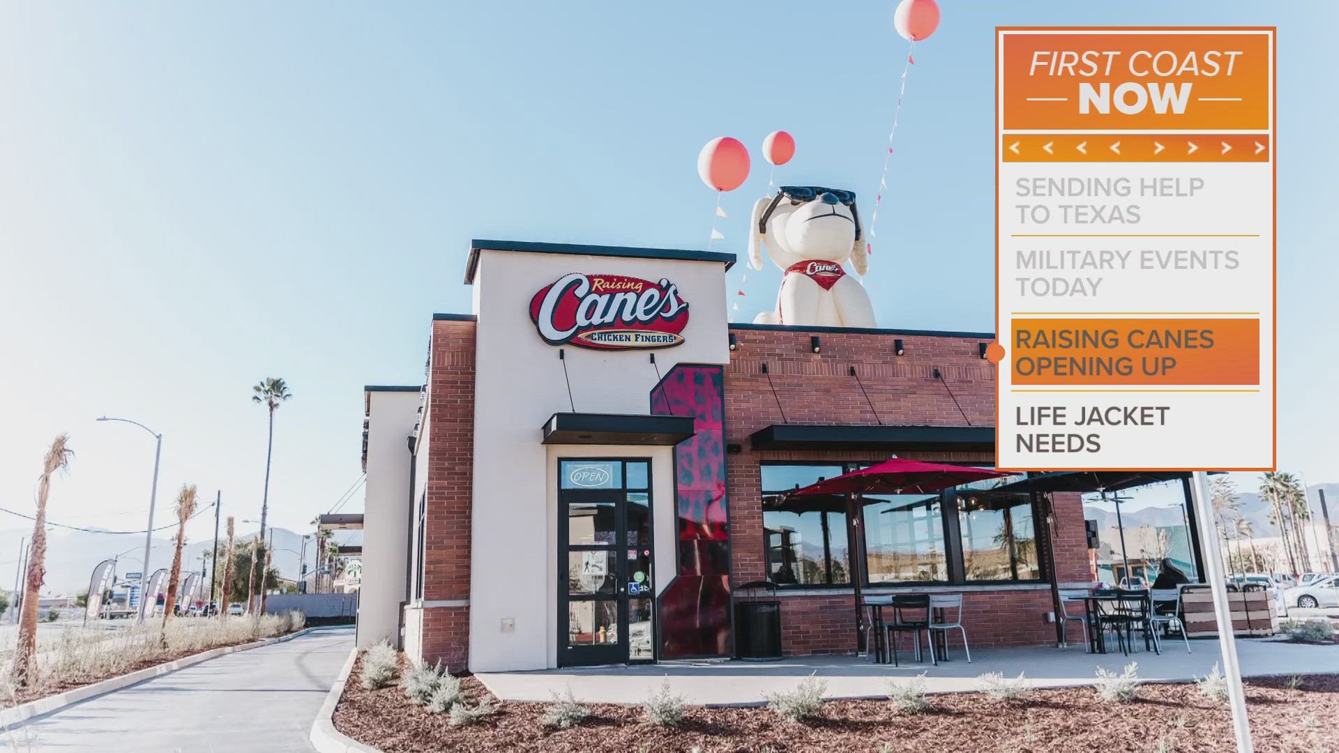 The new location will have several giveaways for its grand opening, including awarding 20 customers aged 13 and older with free Cane's for a year.