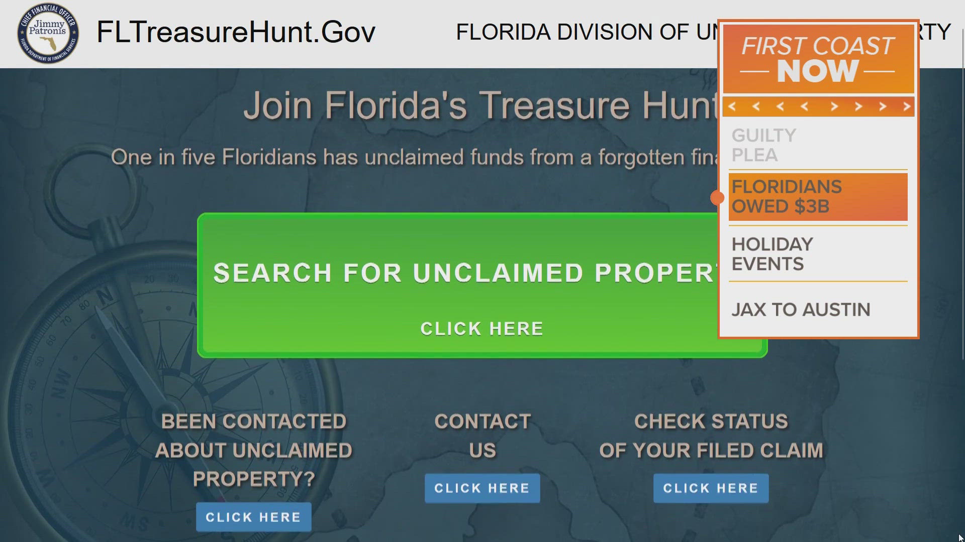 Florida Chief Financial Officer Jimmy Patronis has launched the 2024 Holiday Money Hunt to return unclaimed property to their rightful owners.