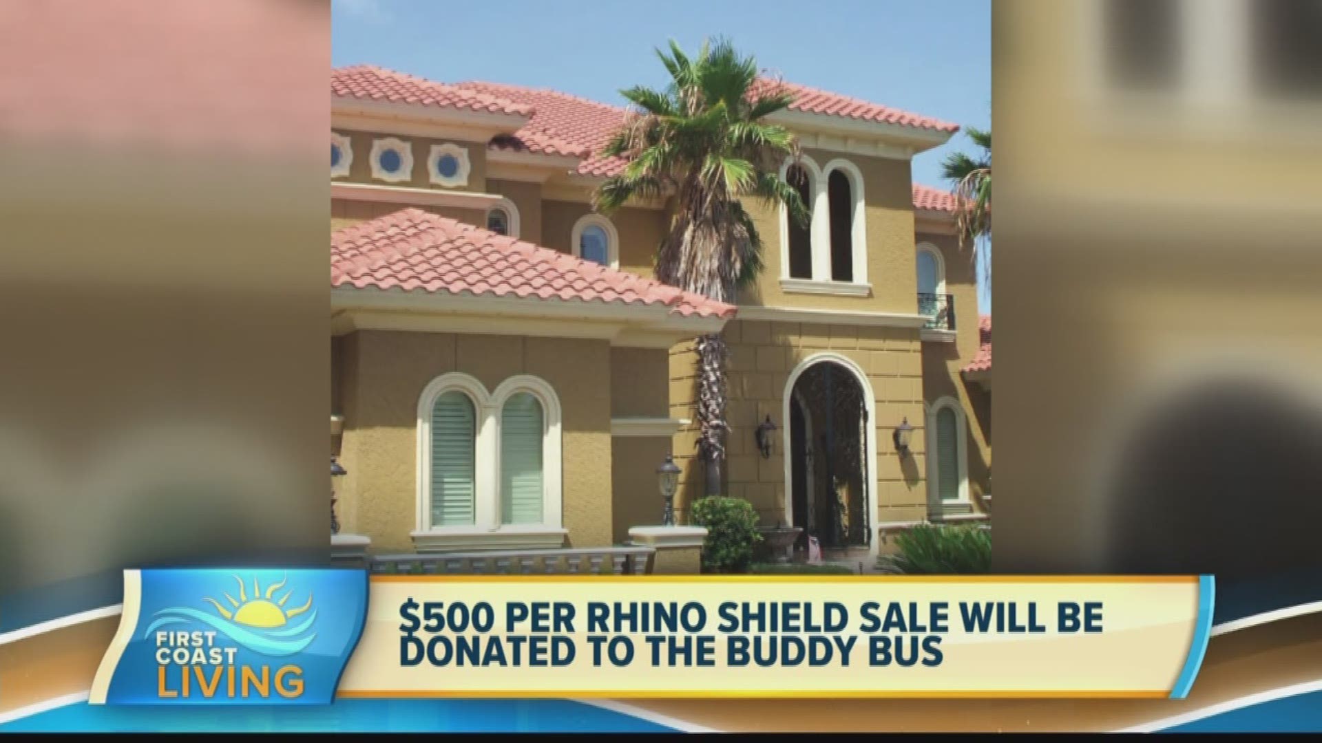 Jay Mariano, with Rhino Shield, says Rhino Shield is donating to the Buddy Bus!
