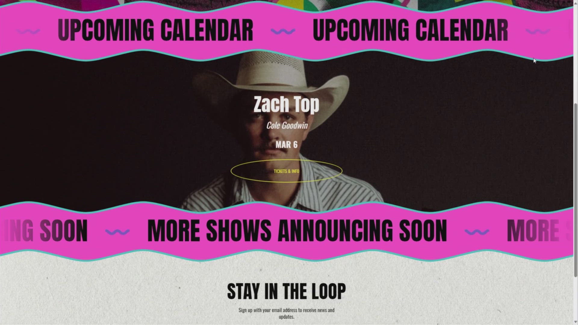 County singer Zach Top will be performing at FIVE on March 6.