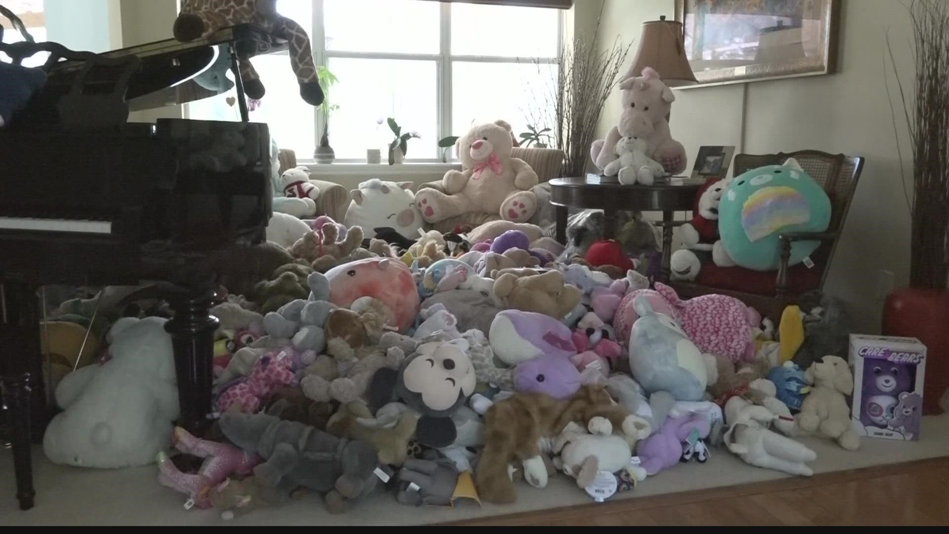 Sage Goodall has collected more than 1,000 stuffed animals for Ukrainian children. He said he wants kids to have something to hug when they're scared.