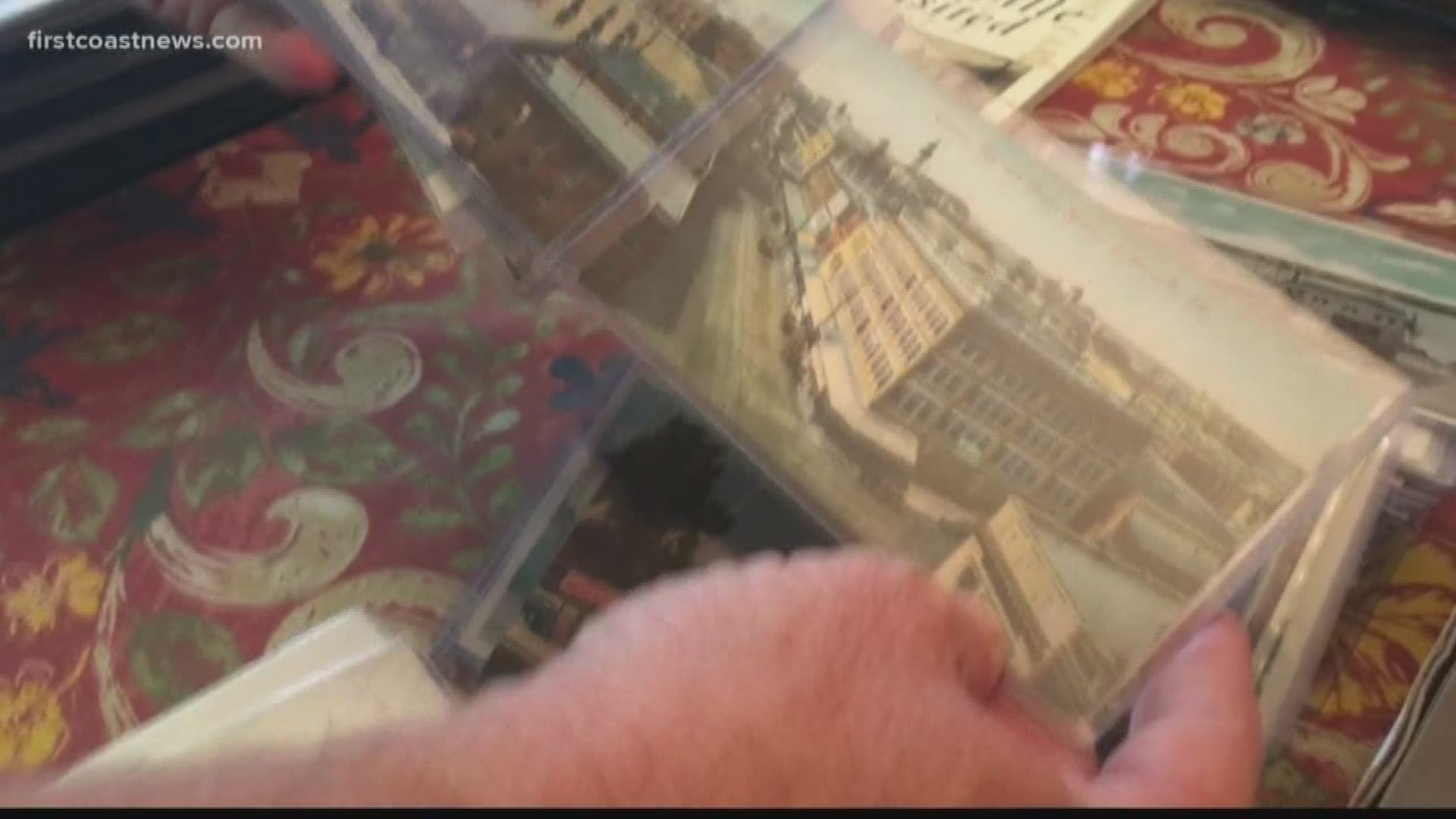 He estimates there's nearly 5,000 postcards here - almost all of them Jacksonville or First Coast themed.