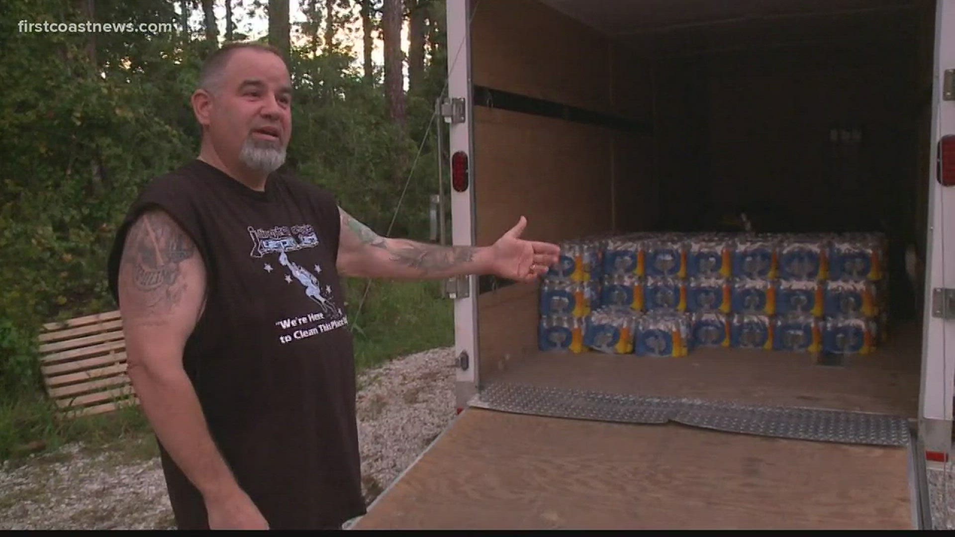 A local man is heading north to bring supplies and relief to the Carolinas.