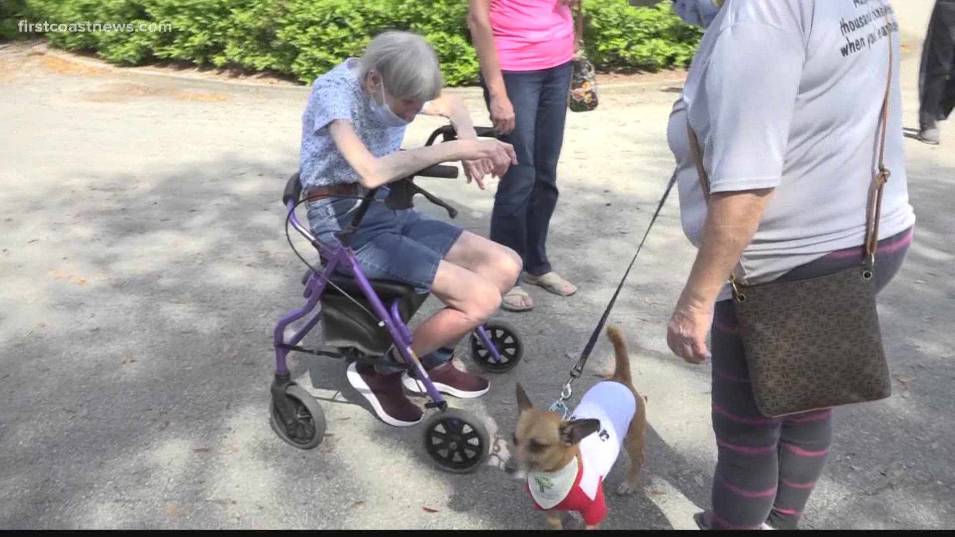 'It means a whole lot to them': Residents at Fernandina Beach assisted living facility make new furry friends at pet adoption event