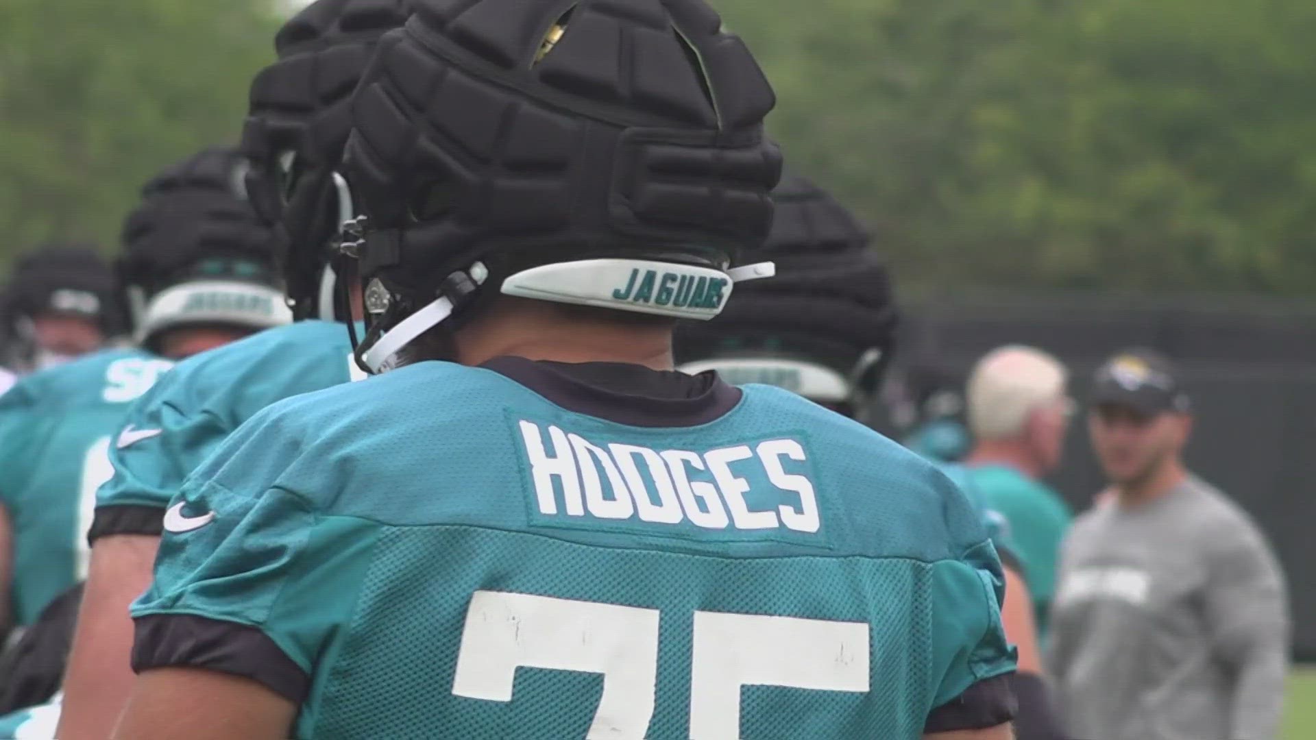 Hodges grew up in a small town near Jacksonville. The Jaguars were his team growing up. Now he's on the team, and he wants kids from his town to remember to believe.