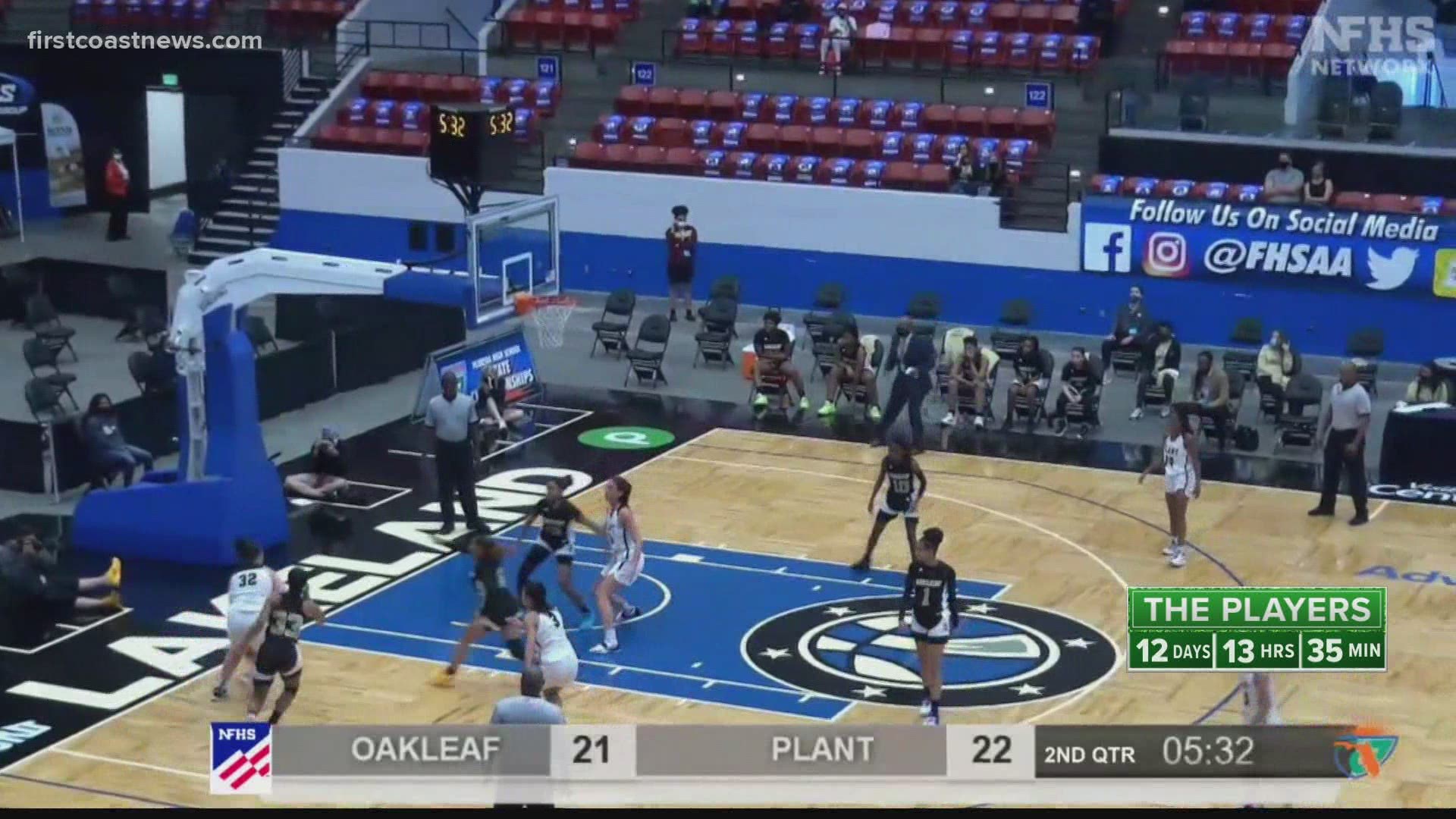 Oakleaf falls 69-52 to Tampa Plant in their first trip to the State Semifinals.