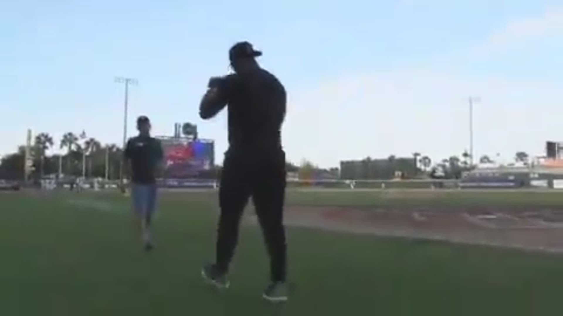 Josh Allen Throws First Pitch at Blue Jays Game