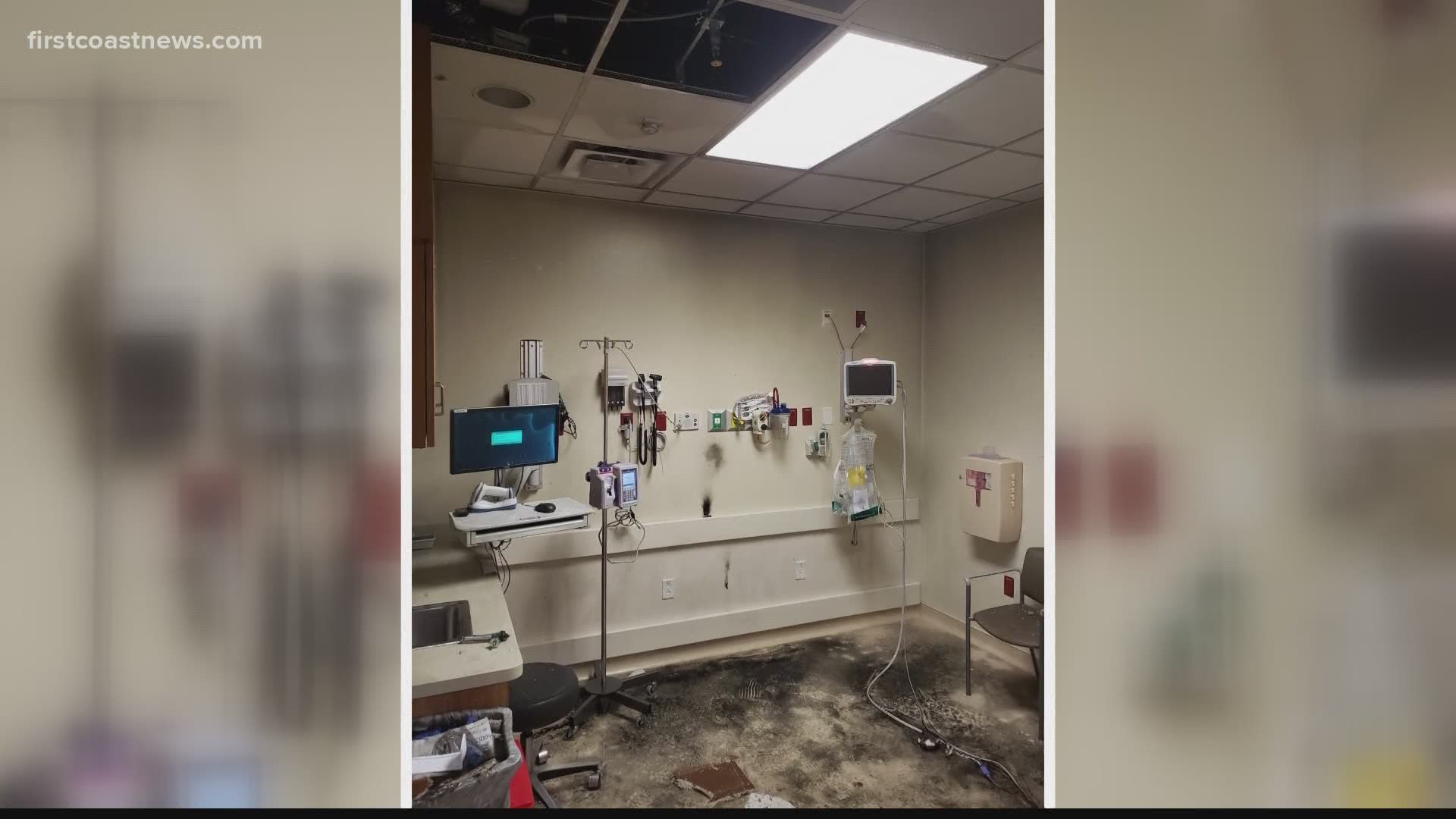 The hospital told First Coast News that a patient failed to adhere to their no smoking policy.