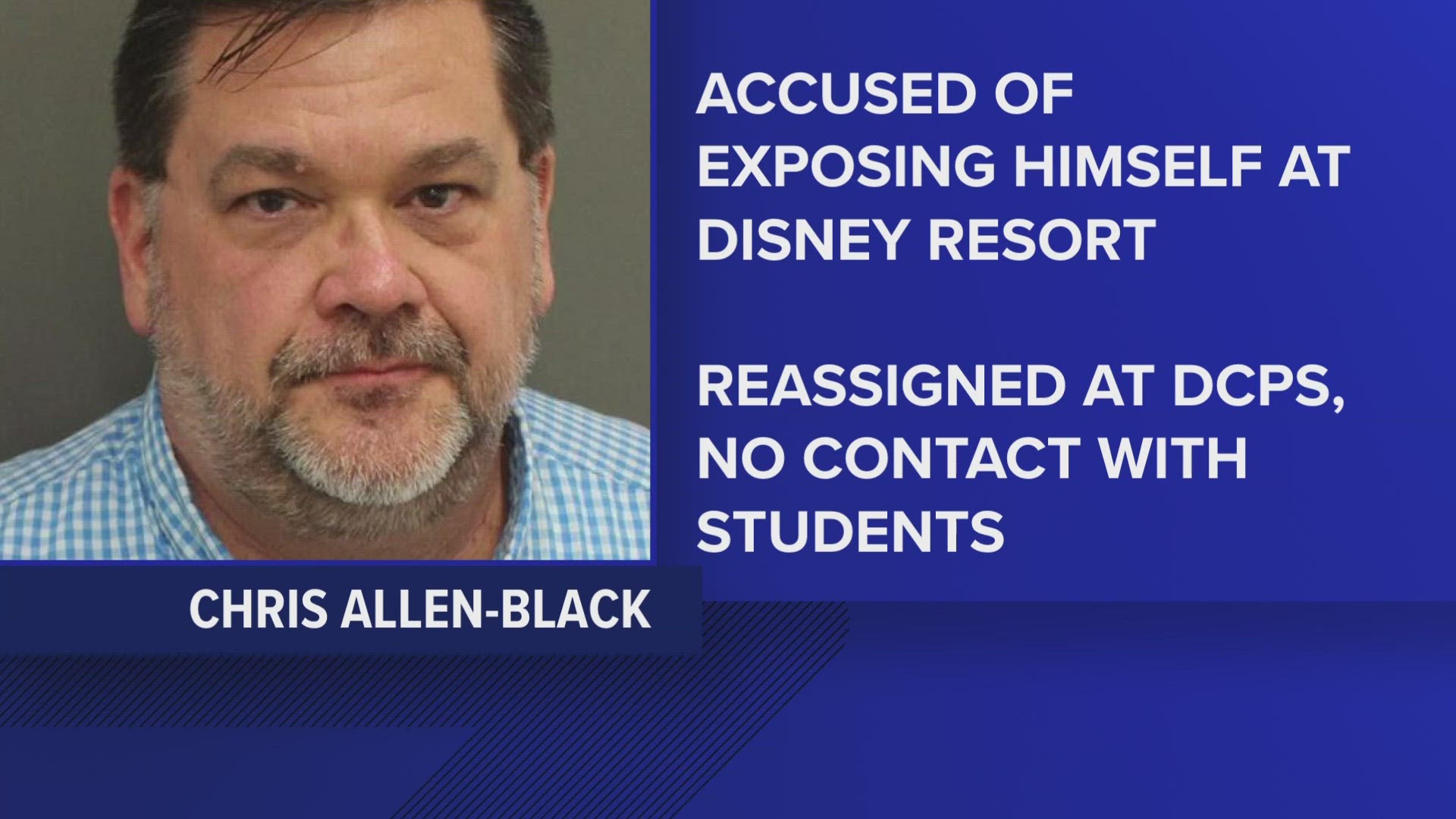 Witnesses told police they saw math teacher Chris Allen-Black naked in the window performing sexual acts.