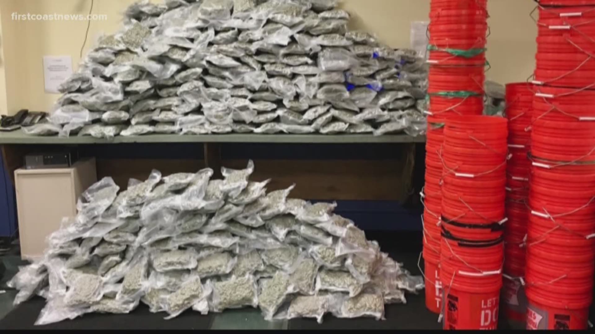 Six people were arrested during "Operation Going Back to Cali" in which JSO seized almost 500 pounds worth of marijuana shipped from California to Jacksonville.