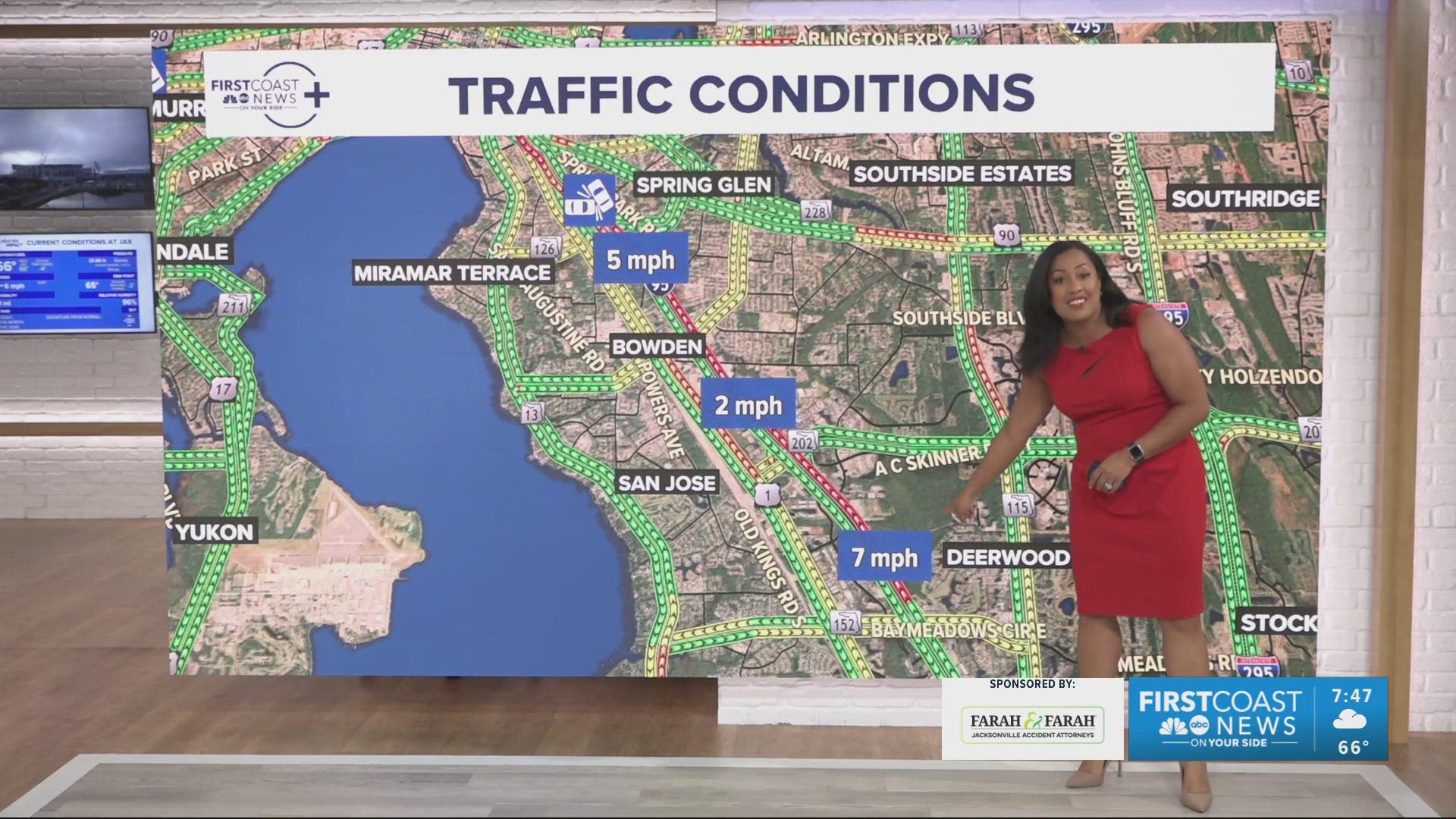 Traffic Alert: Crash on I-95 North at Emerson Street causing heavy