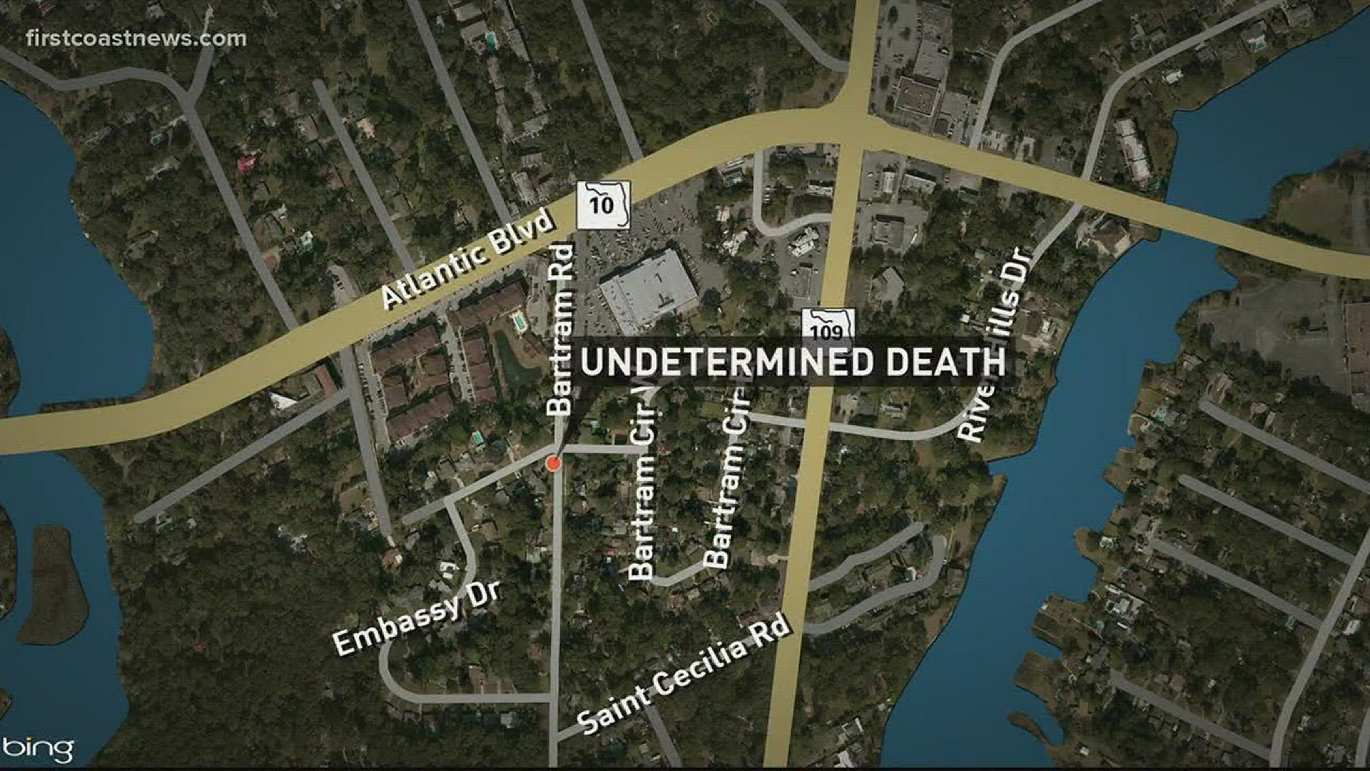 Police are investigating after a woman was found dead in a pool Monday afternoon near Atlantic Blvd and Bartram Road.
