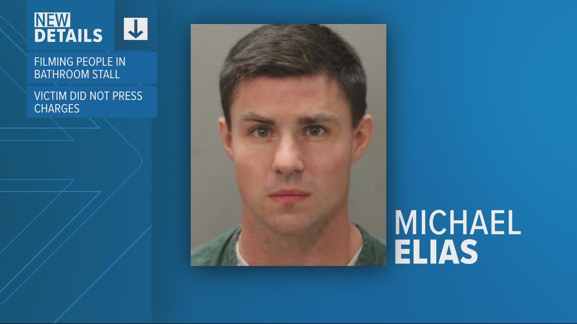 Michael Elias allegedly told police he had been filming the men's bathroom at Home Depot on Atlantic Boulevard to "use later."