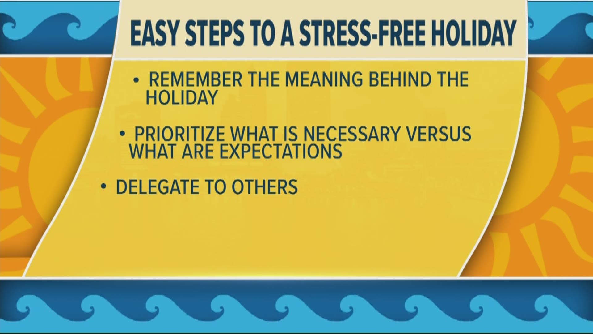 The holidays can be cheerful, but they can also be stressful!