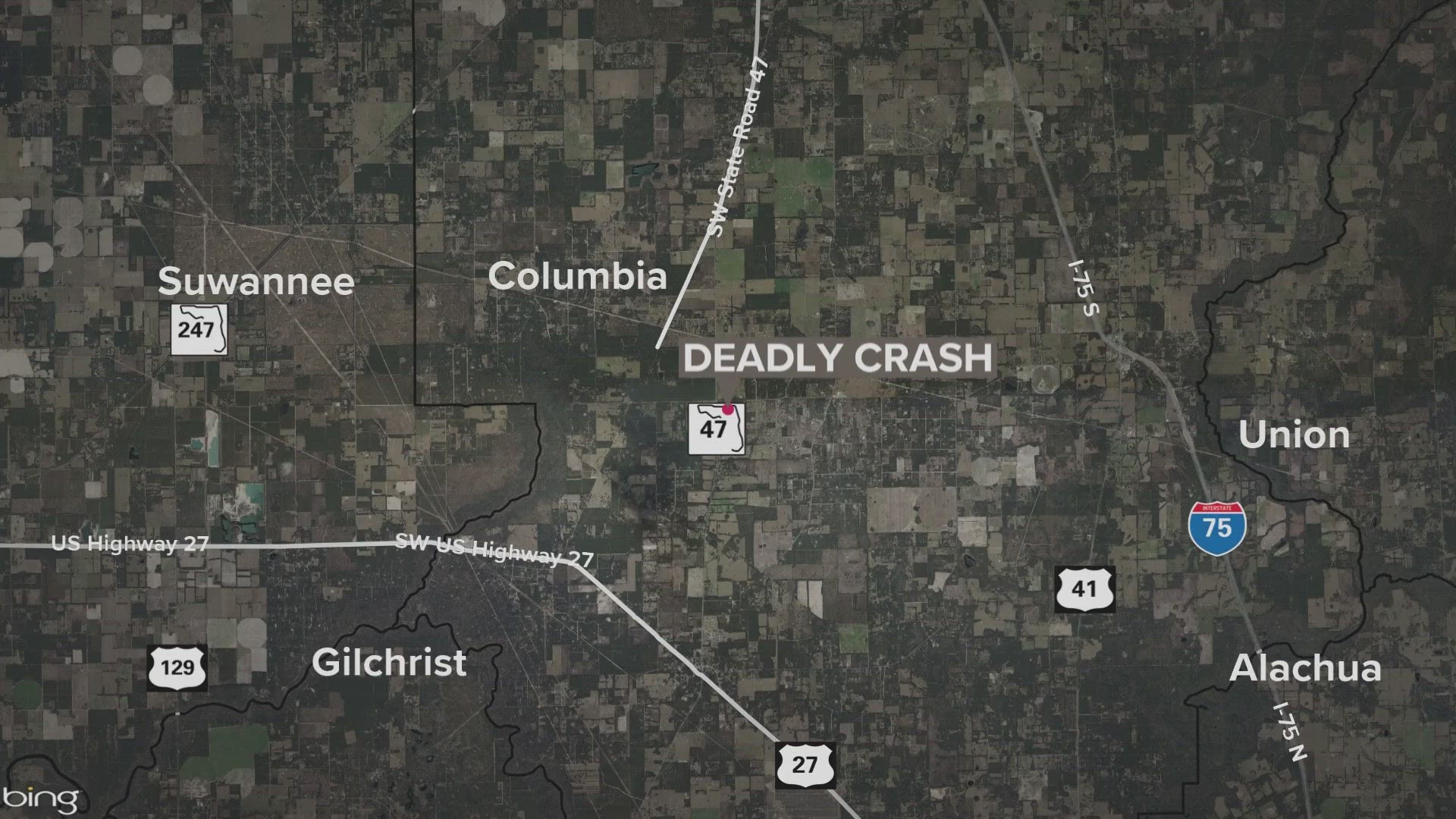 A Fort White woman is dead and three children are injured after crash on State Road 47 Friday morning.