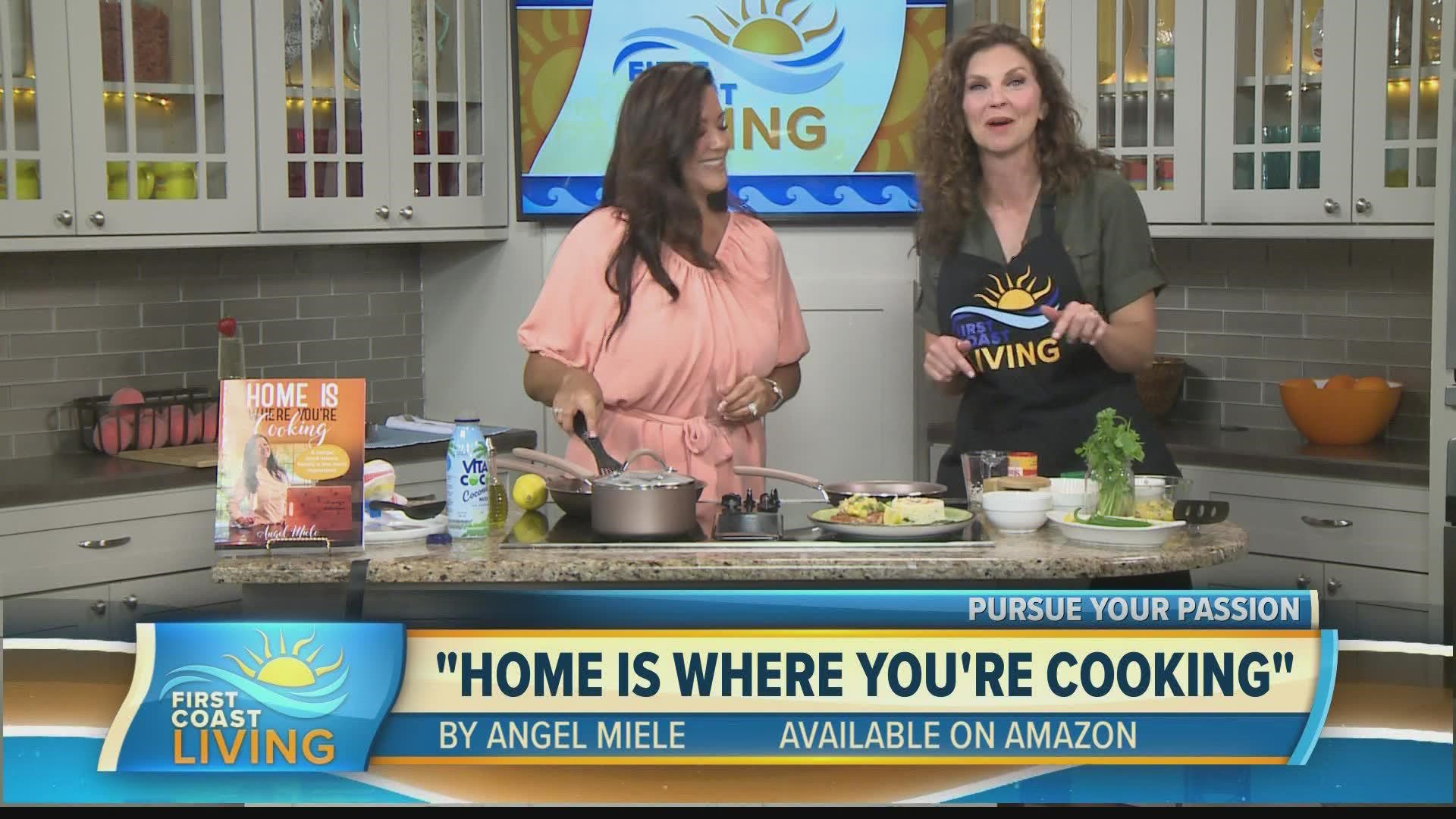 Local cookbook author, Angel Miele prepares a delicious and easy meal in the FCL kitchen.