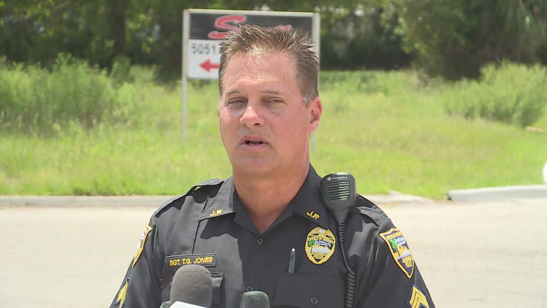 JSO Sergeant Jones briefed media about a shooting early Friday morning in the Northwest area.