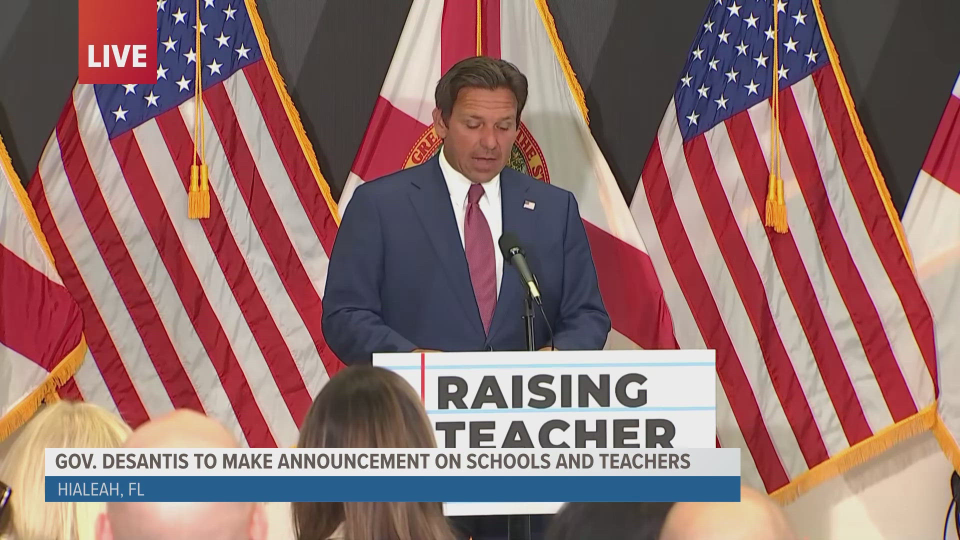 Florida Governor Ron DeSantis announced a quarter of a billion dollar increase in teacher funding in the new state budget.