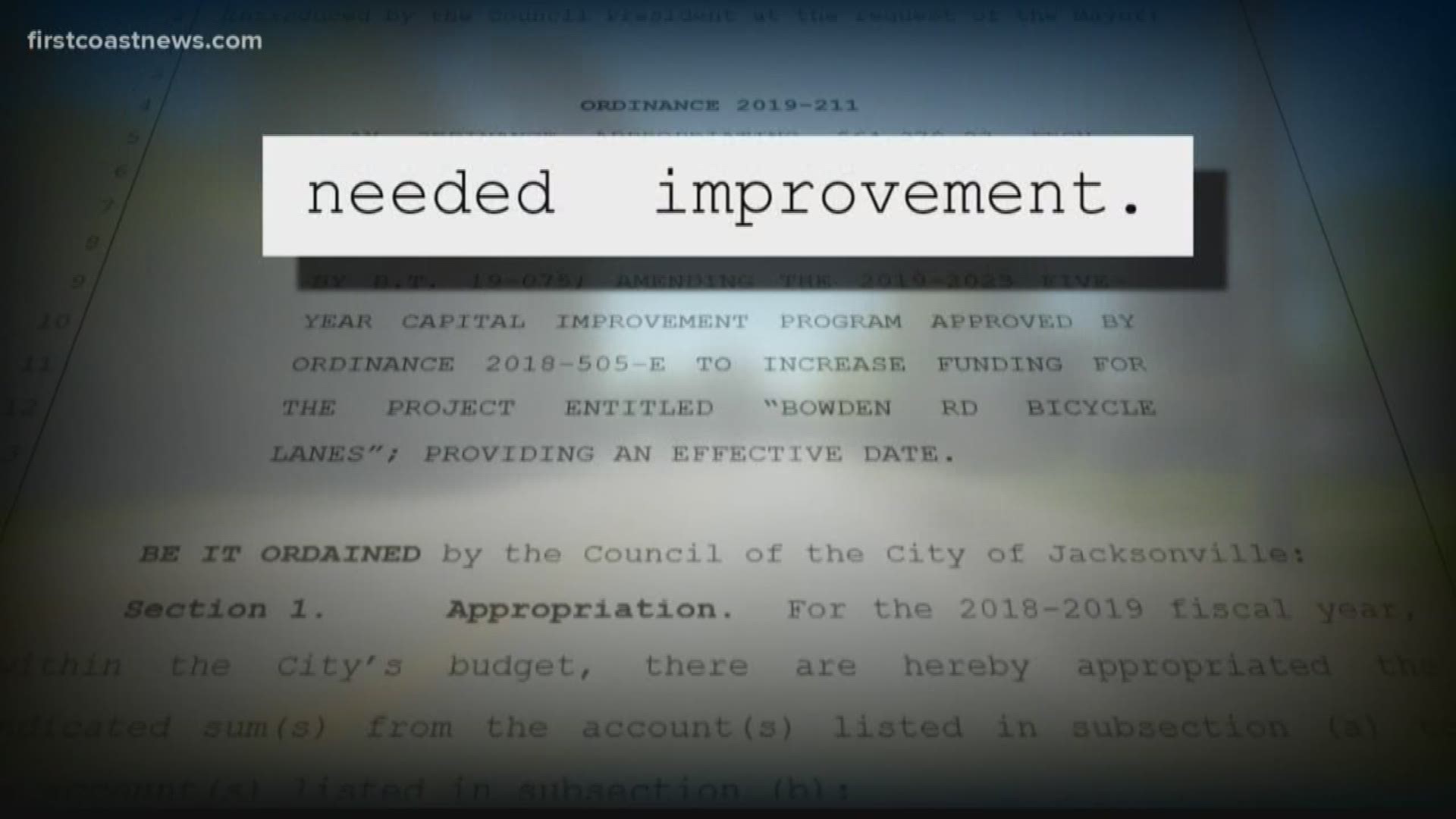 The City government is working to make Jacksonville more bike friendly, but residents are questioning the $64,000 for proposed bike lanes would run one-tenth of a mile from the I-95 ramps to Spring Park Road.