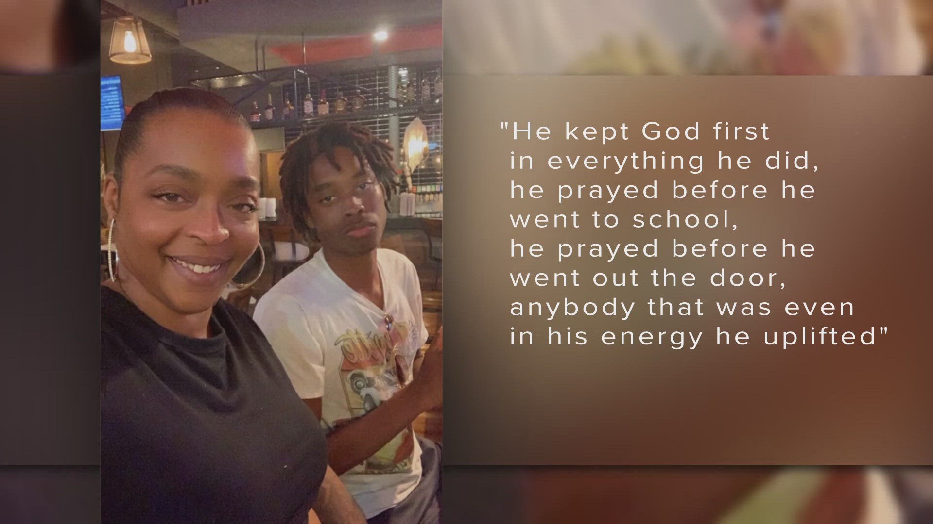 A Jacksonville mother mourns the loss of her 18-year-old son, who was shot at work while trying to break up a fight. The community rallies to support her