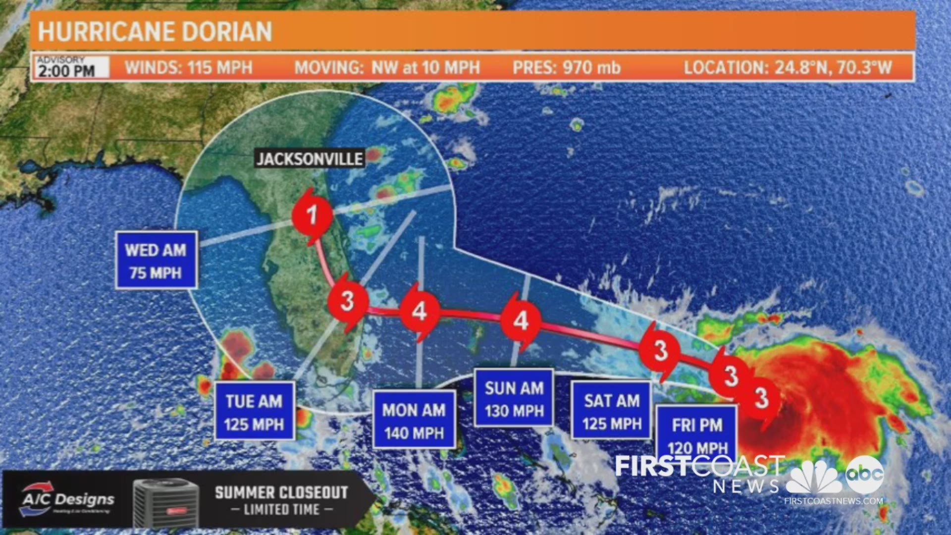 Hurricane Dorian now a major Category 3 hurricane (2 p.m. update 8/30 ...
