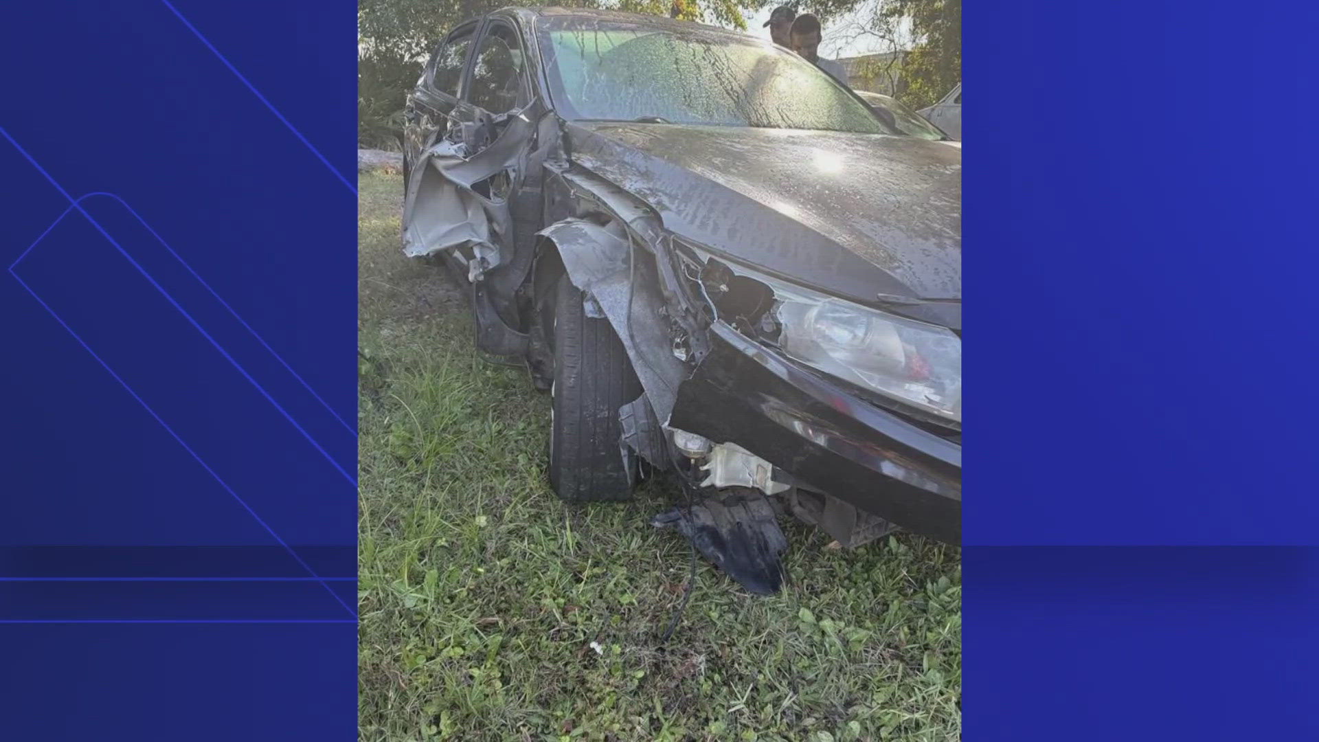 A Jacksonville man says his car was stolen during a DoorDash delivery and later used in a police chase that ended in a crash and an officer-involved shooting.