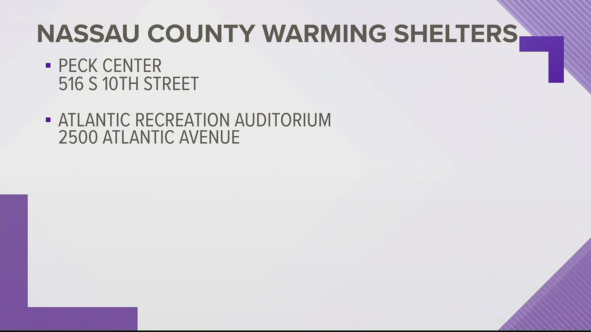 Several shelters from Duval to Nassau are offering shelter to help people get out of the cold.