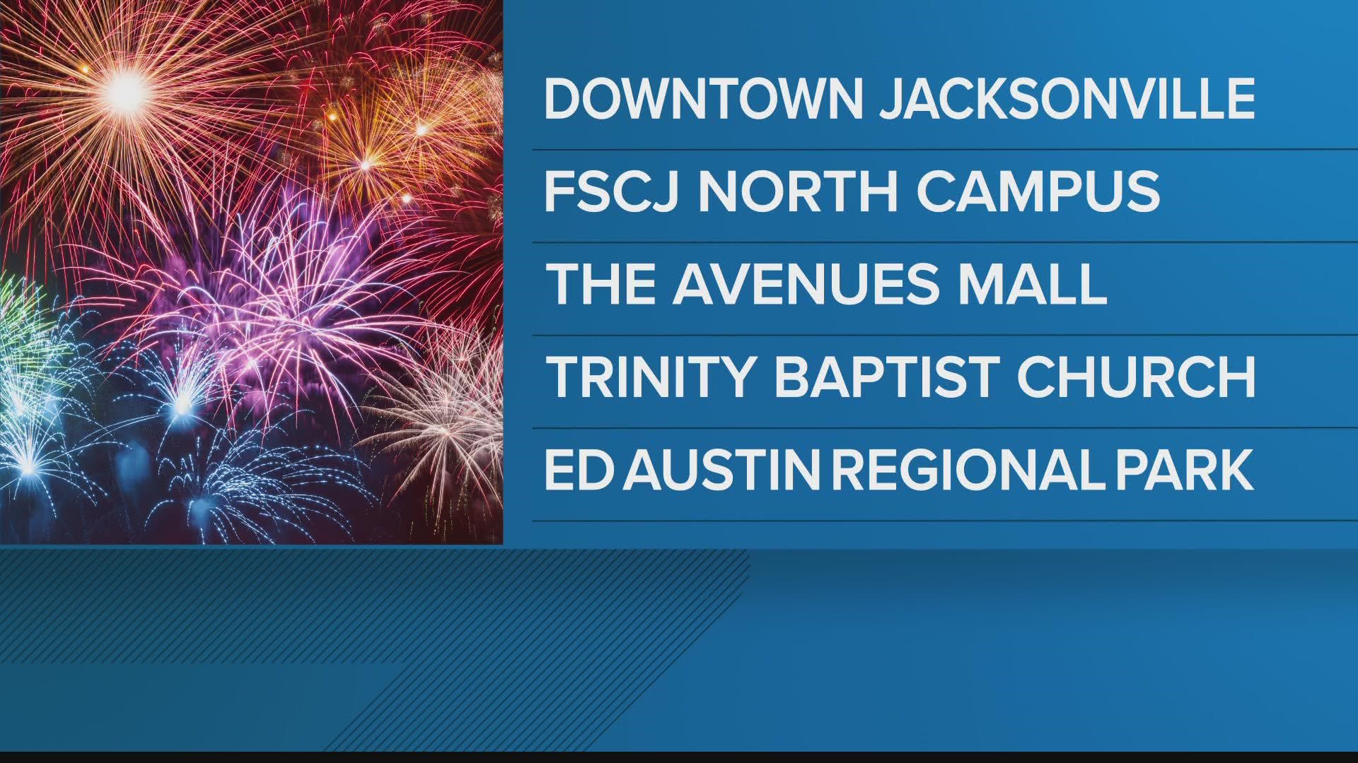 Here's where you can see fireworks around Jacksonville