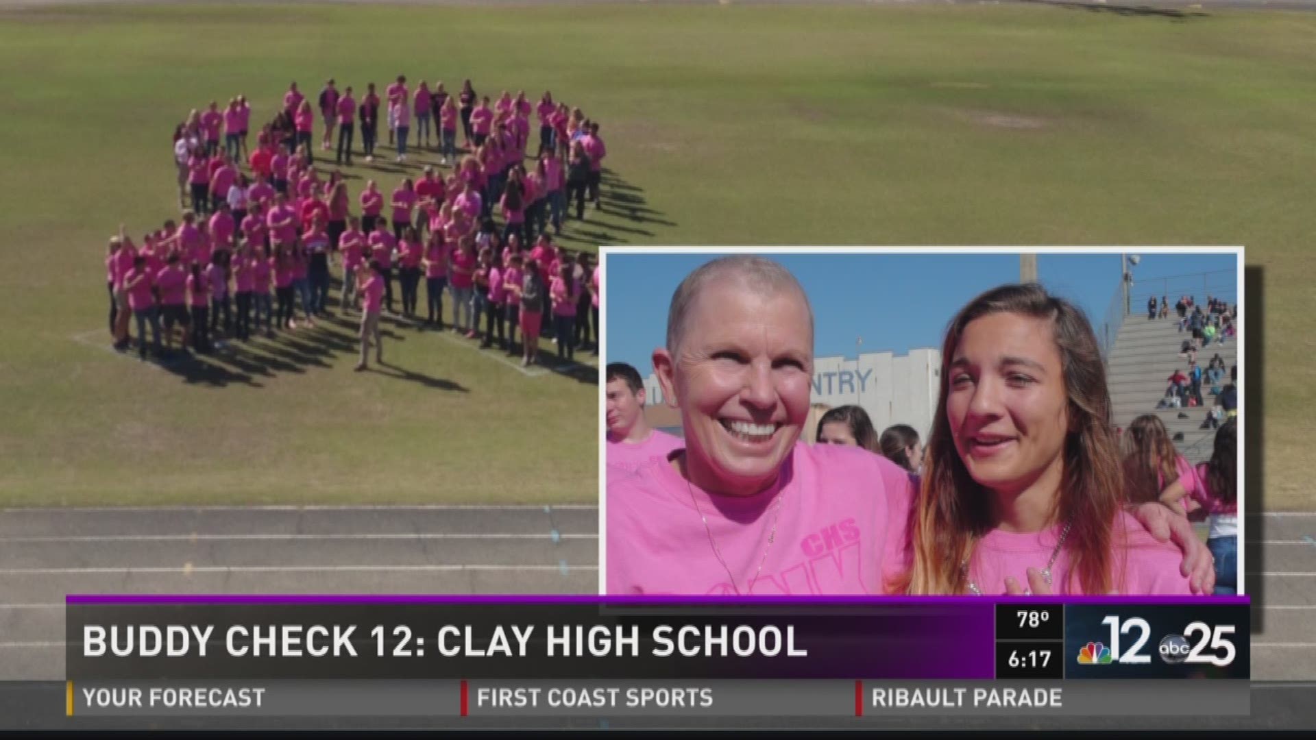 Ms. McCool found her own breast cancer through a self-exam and is now on her way to beating it. Her students at Clay High are such a support!