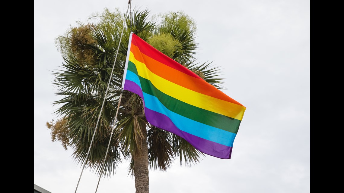 Pride flag celebration held at City Hall in Fernandina Beach amidst