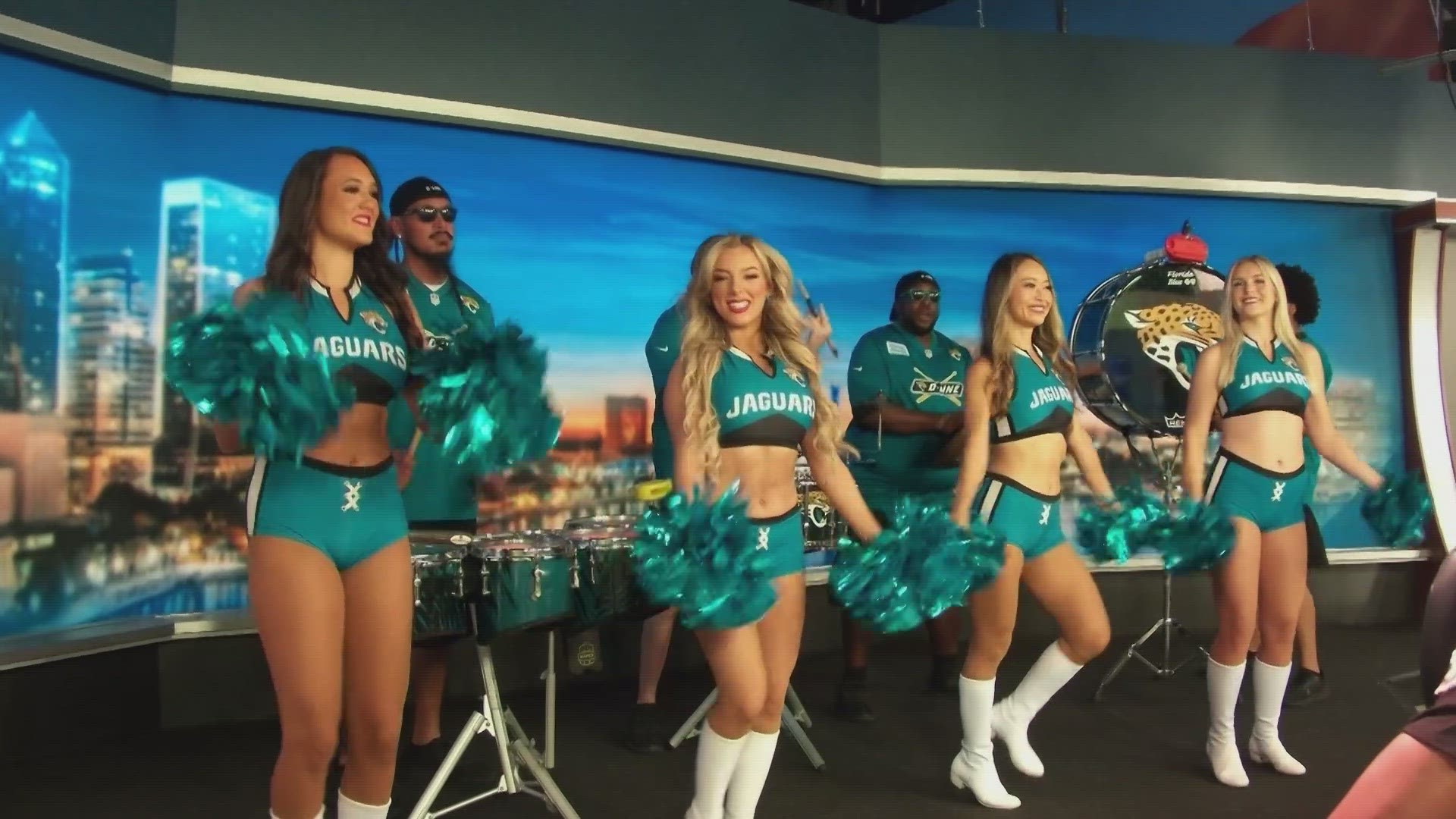 Jaguars cheerleaders and the Jags 'D-Line' visited GMJ Friday ahead of the team's home opener against the Kansas City Chiefs on Sunday at 1 p.m.