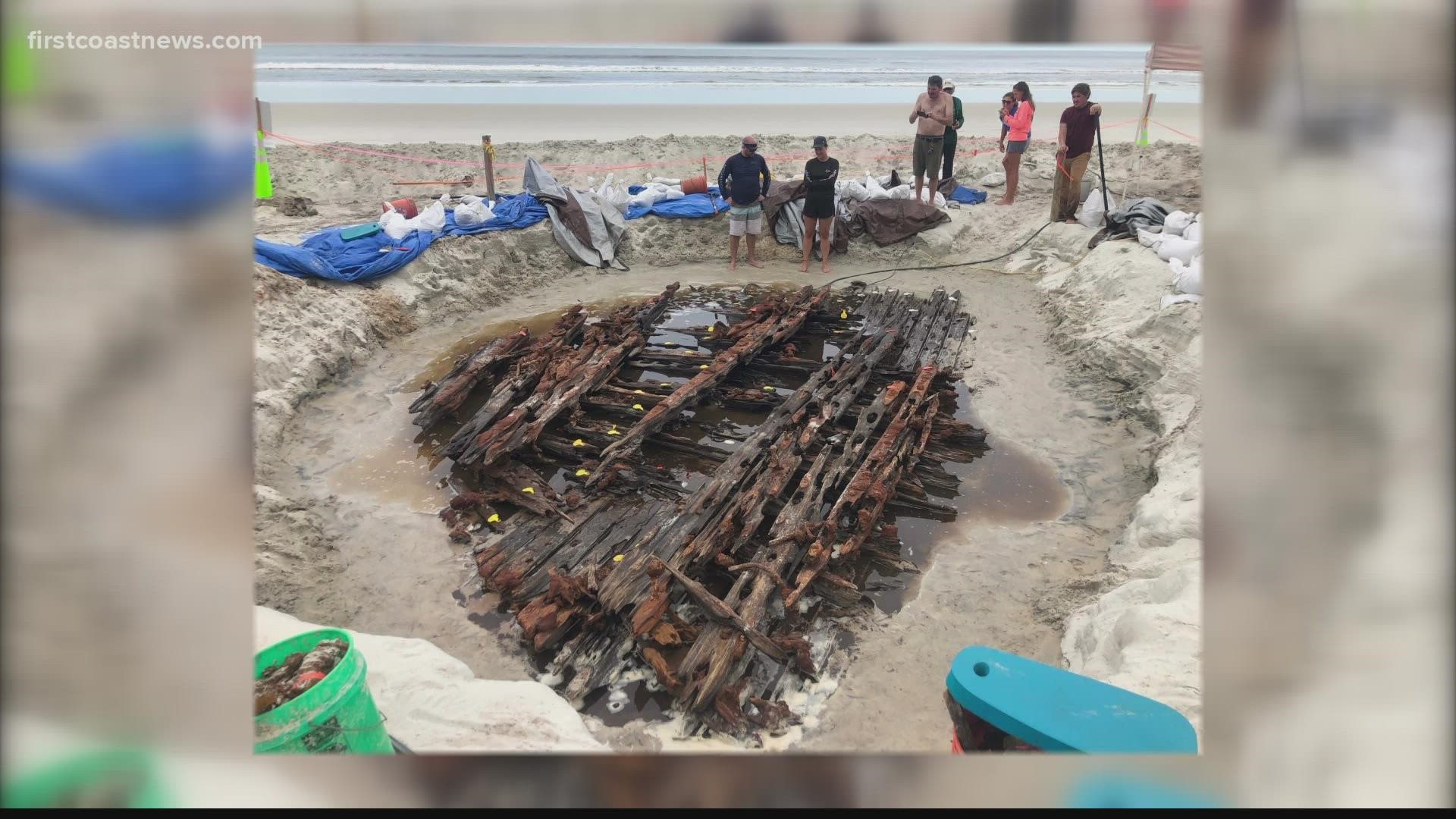 This week, an archaeology team completed unearthing the hull of the wreck.