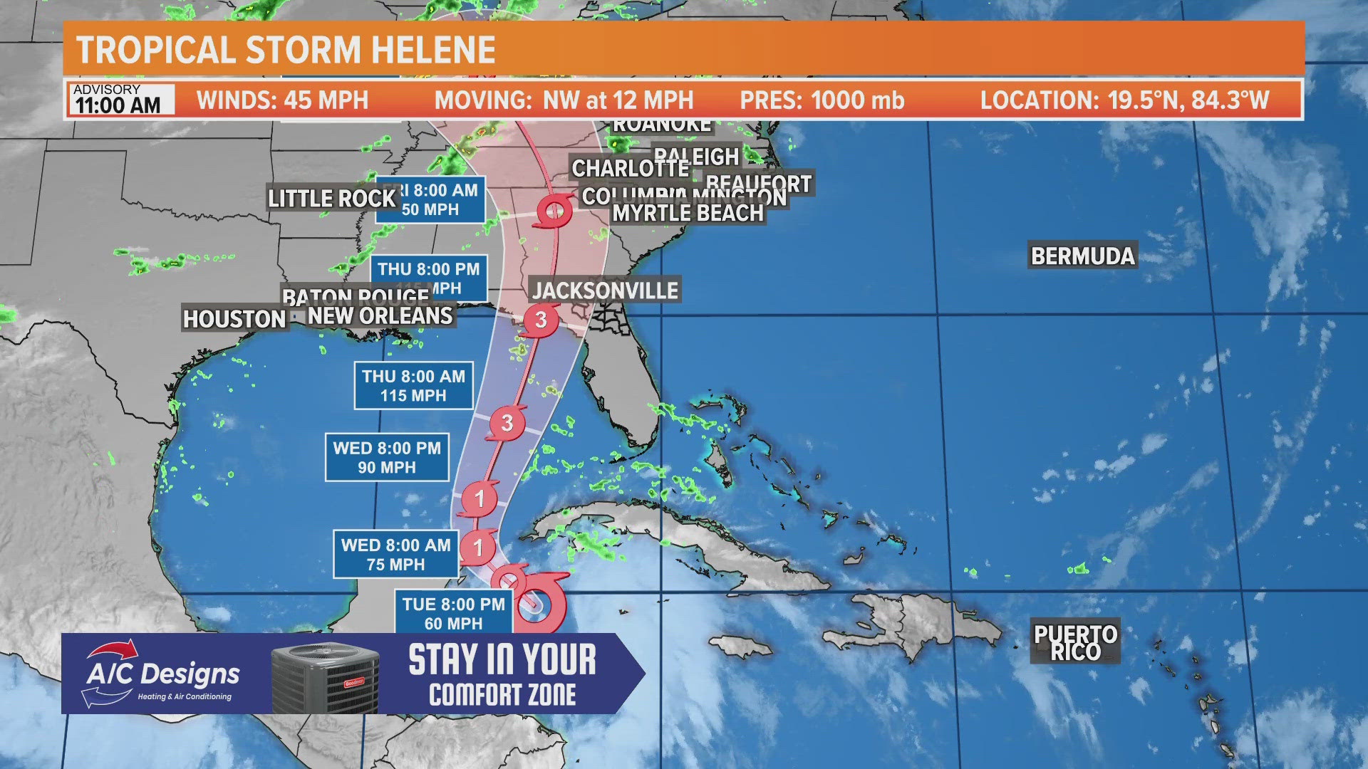 Picture of Tropical Storm Helene