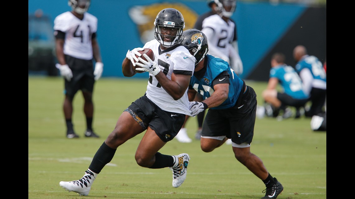 September 10, 2017: Jacksonville Jaguars free safety Tashaun Gipson (39)  enters the field prior to an NFL football game between the Houston Texans  and the Jacksonville Jaguars at NRG Stadium in Houston