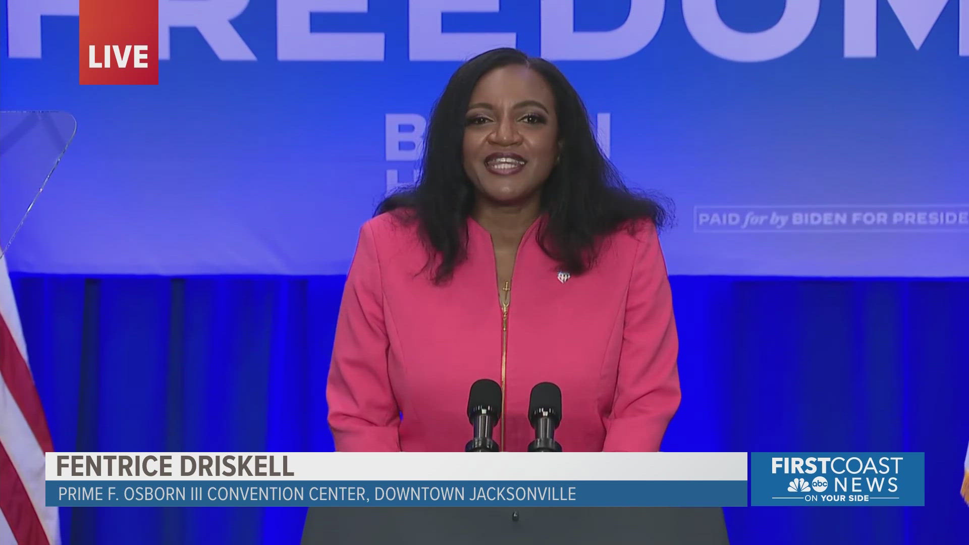 The Democrats Minority Leader in the House speaks prior to Kamala Harris' Jacksonville visit.