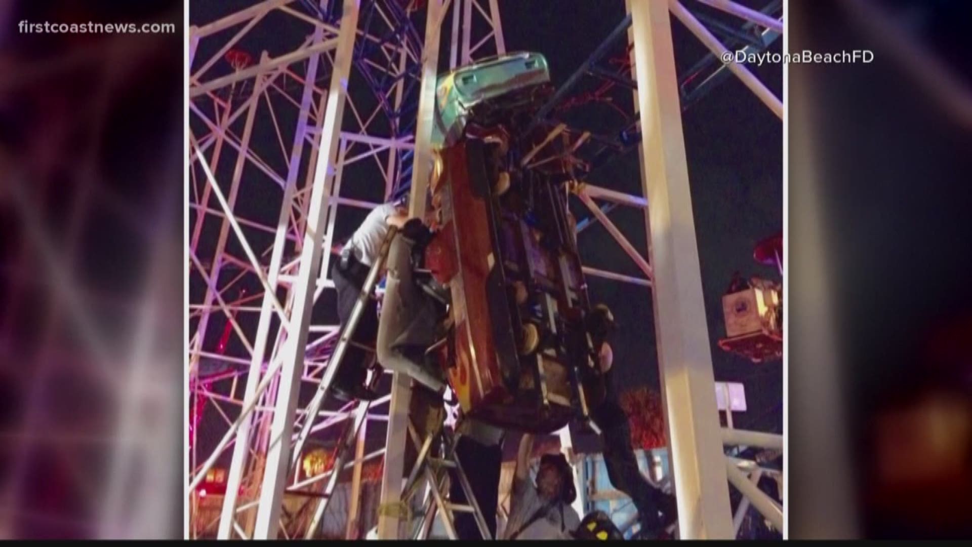 Ten people were extricated from the roller coaster. Six of them were sent to the hospital. No word on the extent of the injuries of the patients.