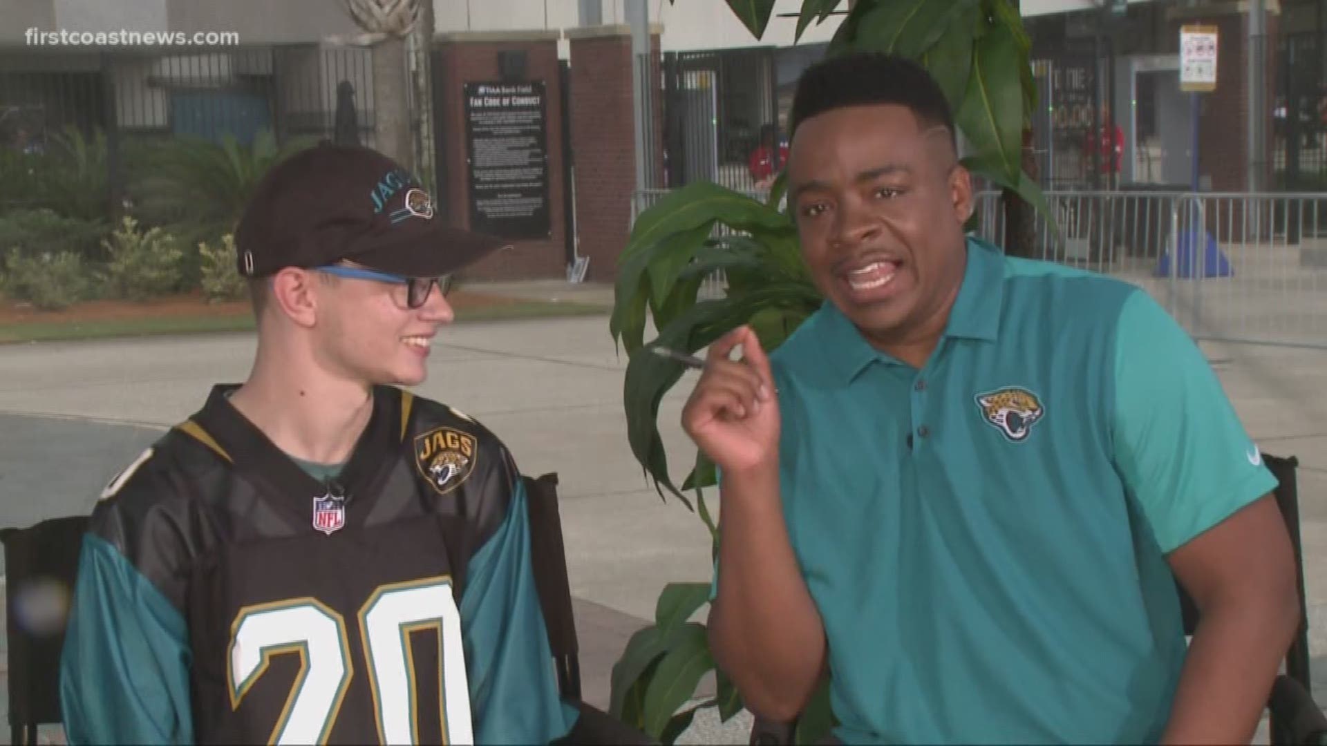 Byron Starratt's heartwarming story continues as he joins the First Coast News sports desk to talk Jaguars ahead watching their preseason game against the New Orleans Saints.