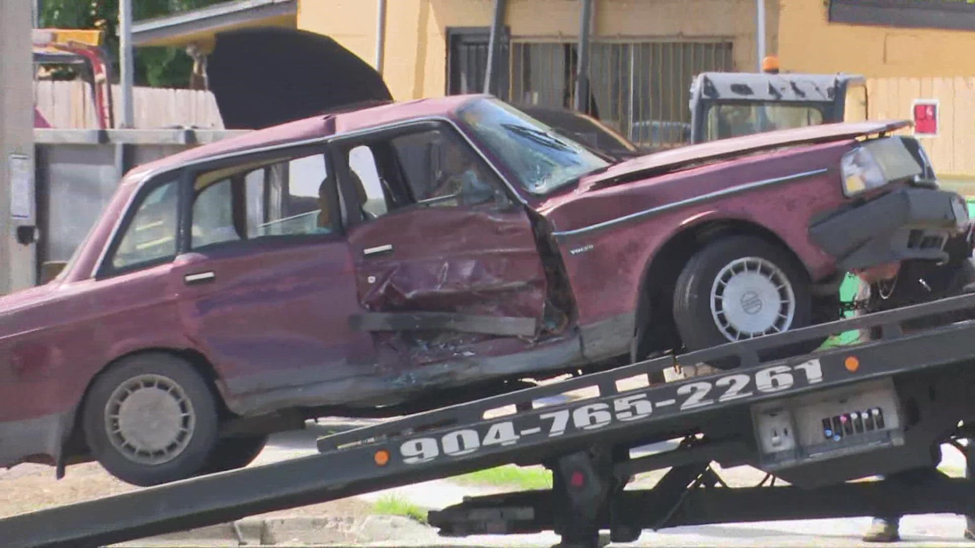 Crews with the Jacksonville Fire and Rescue Department are working a traffic crash in the area of Moncrief and 45th Tuesday afternoon.